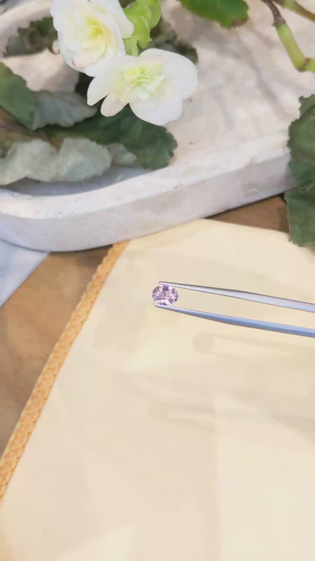 0.80 Ct. Pink Sapphire from Ceylon (Sri Lanka) Size Video