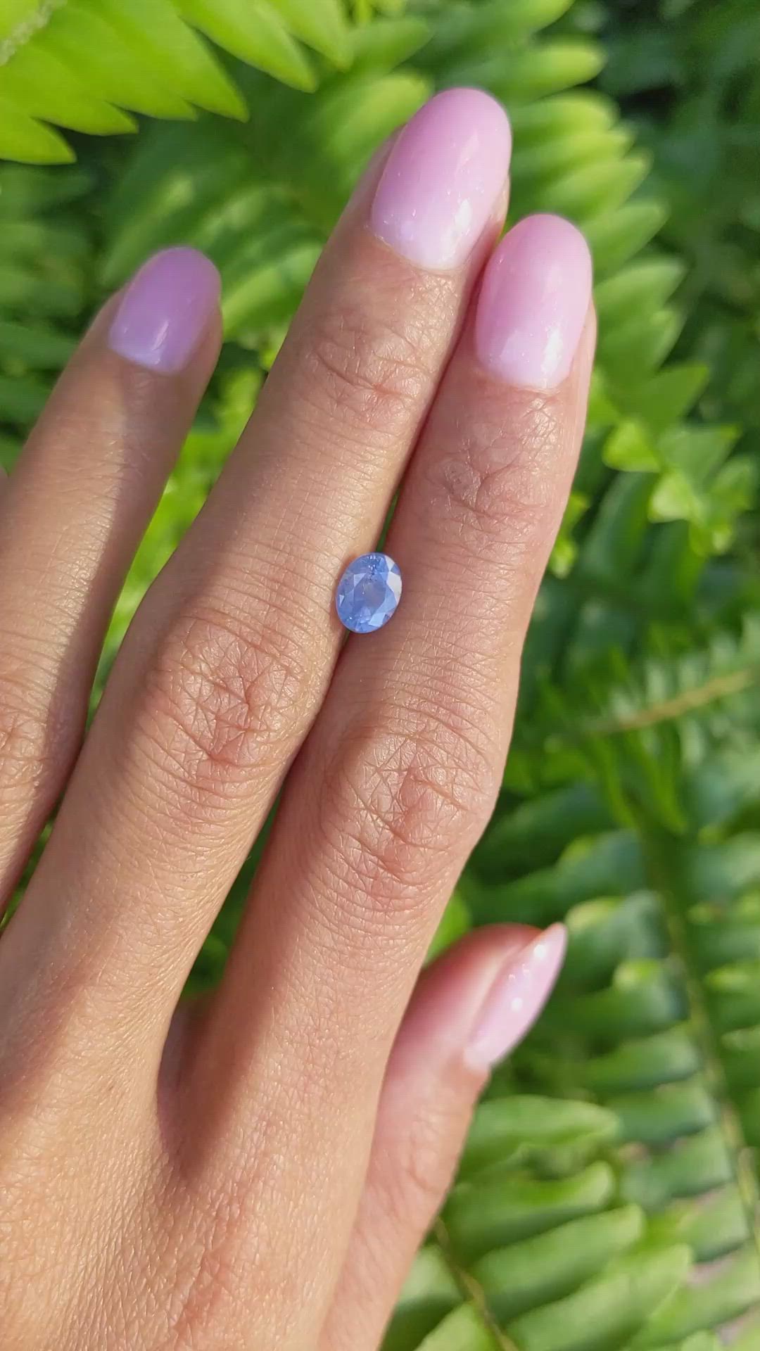 1.19 Ct. Purplish Blue Sapphire from Ceylon (Sri Lanka) Size Video