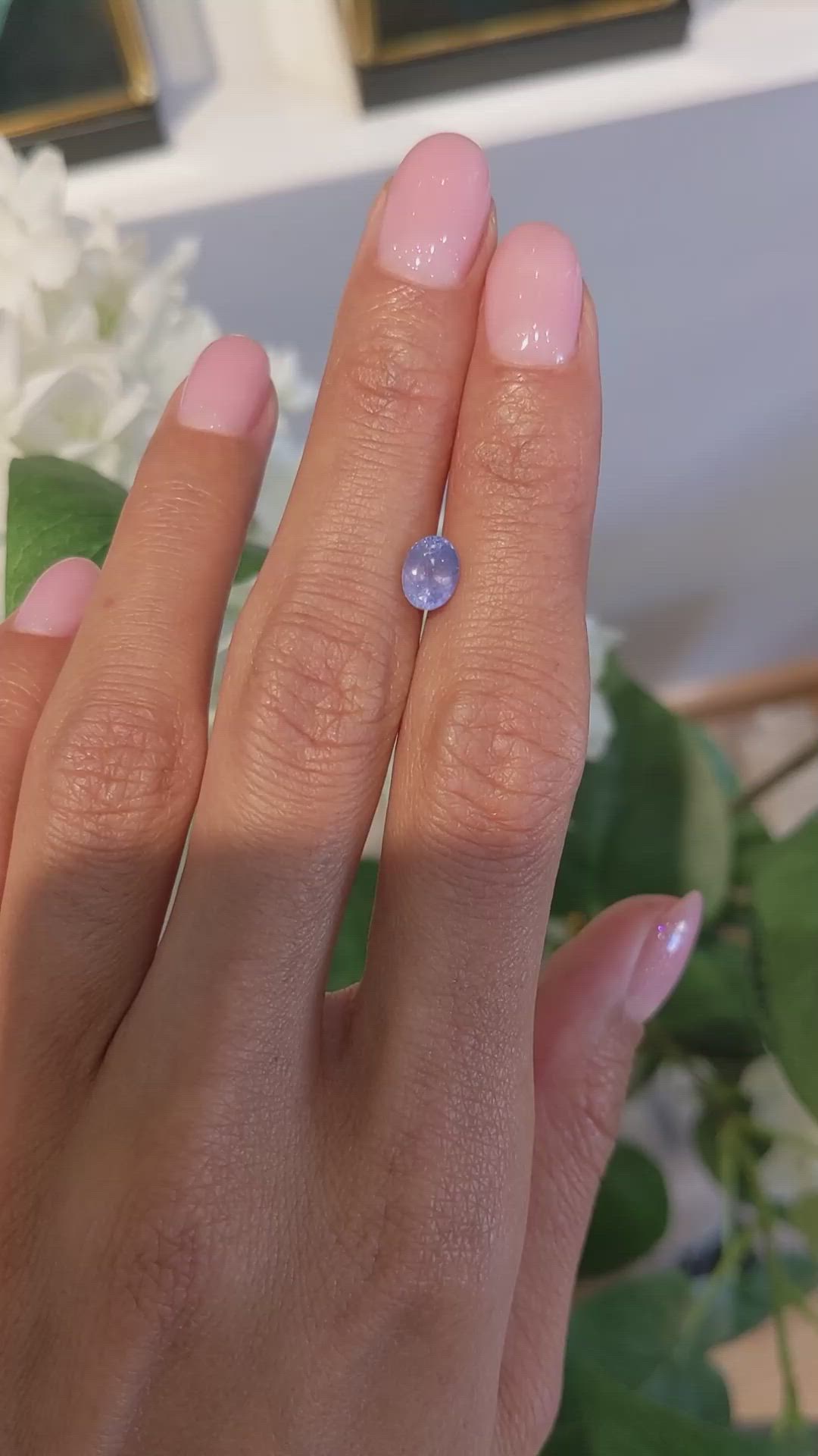 1.19 Ct. Purplish Blue Sapphire from Ceylon (Sri Lanka) Size Video