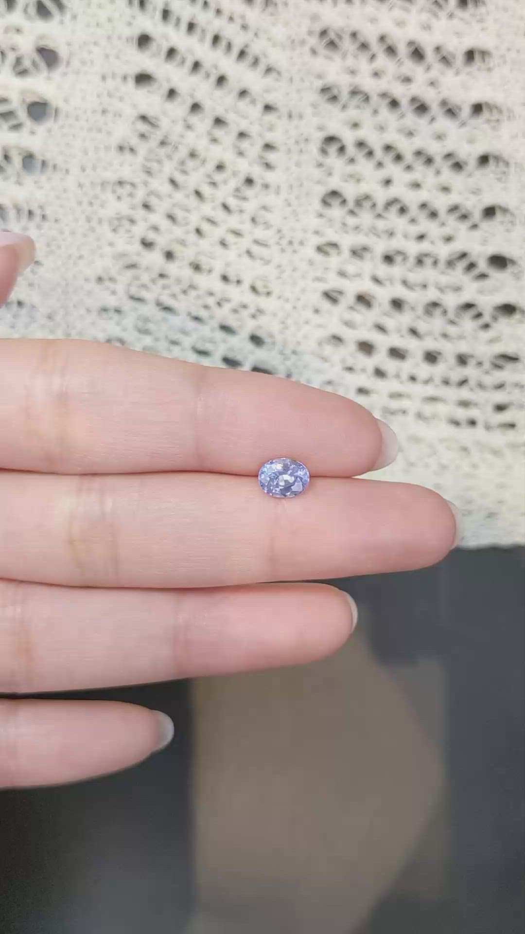 1.01 Ct. Blue Sapphire from Ceylon (Sri Lanka) Size Video