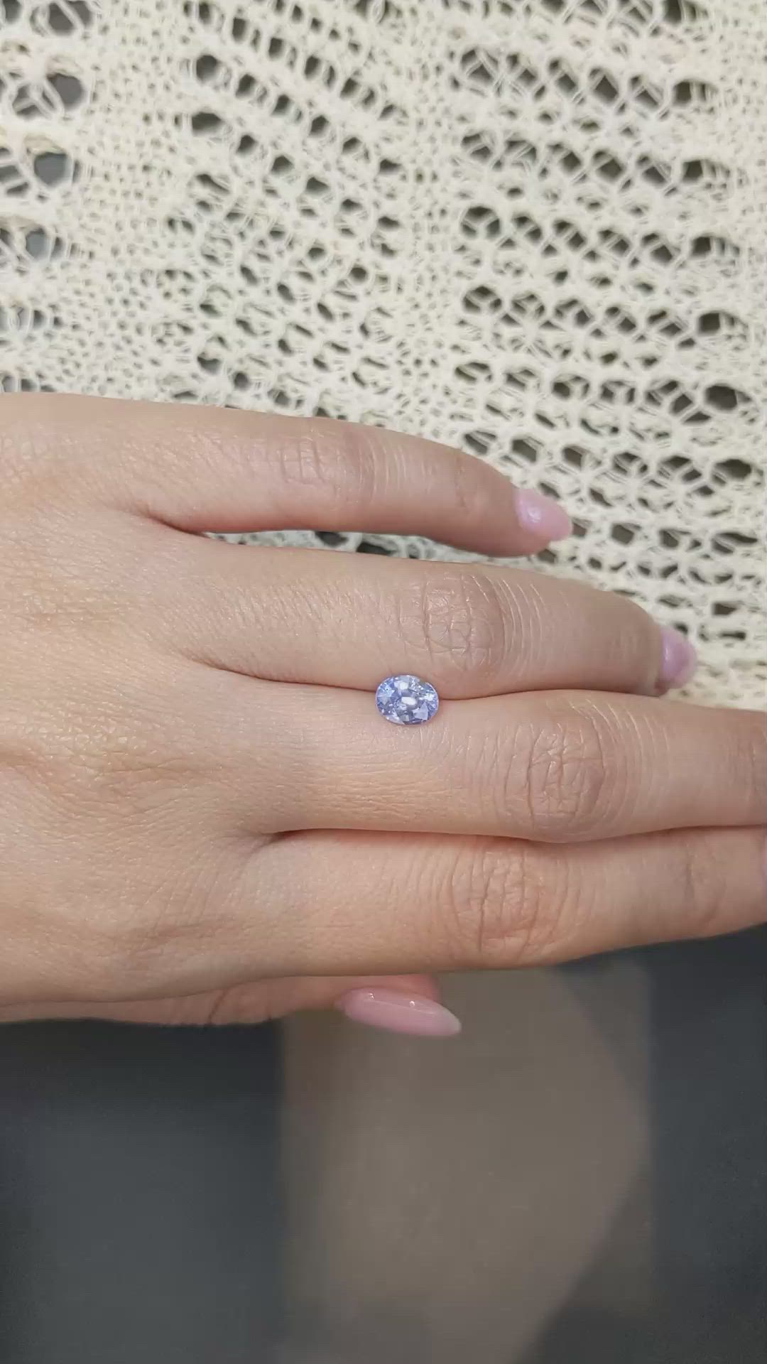 1.01 Ct. Blue Sapphire from Ceylon (Sri Lanka) Size Video