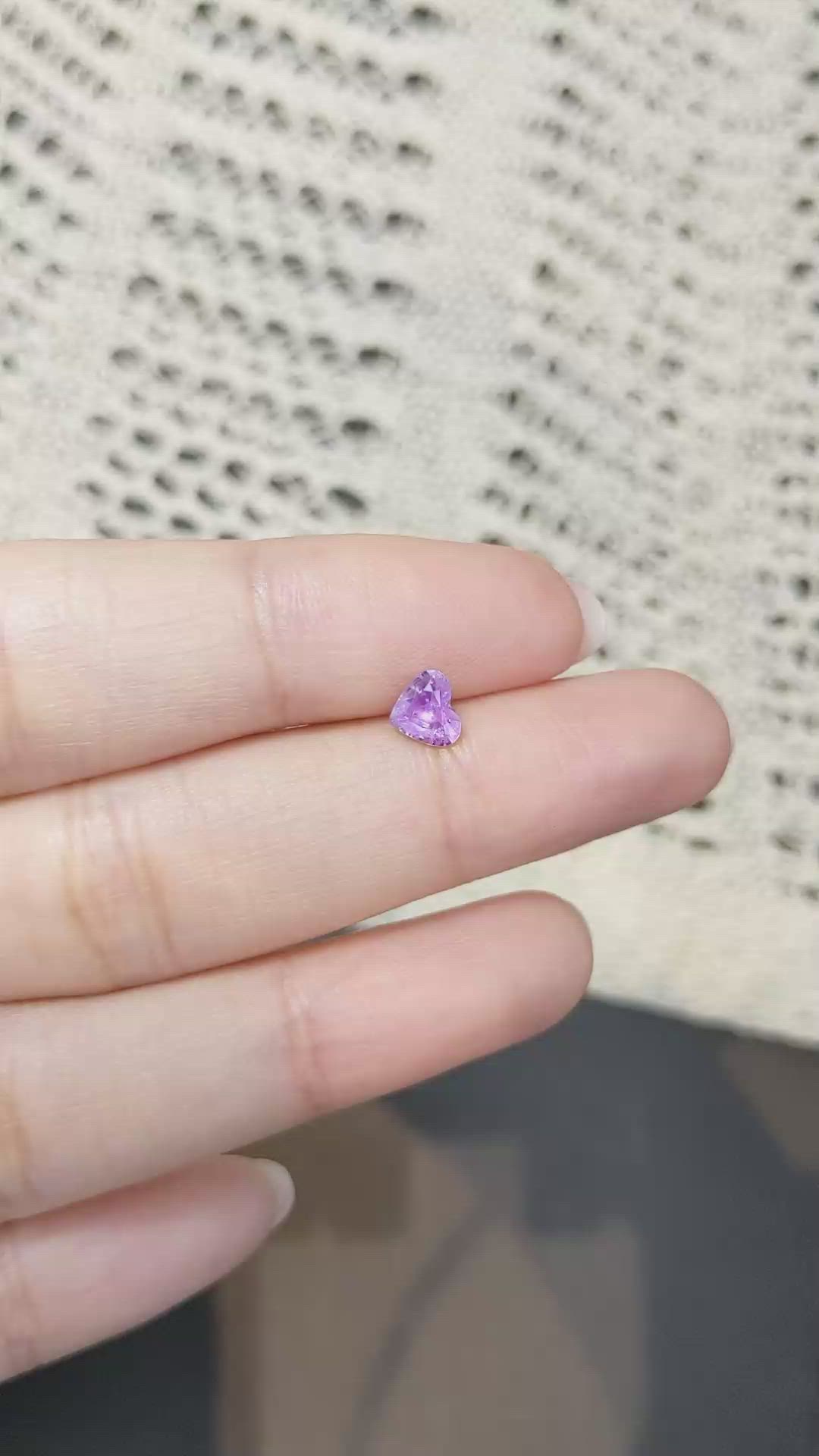0.67 Ct. Purple Sapphire from Ceylon (Sri Lanka) Size Video