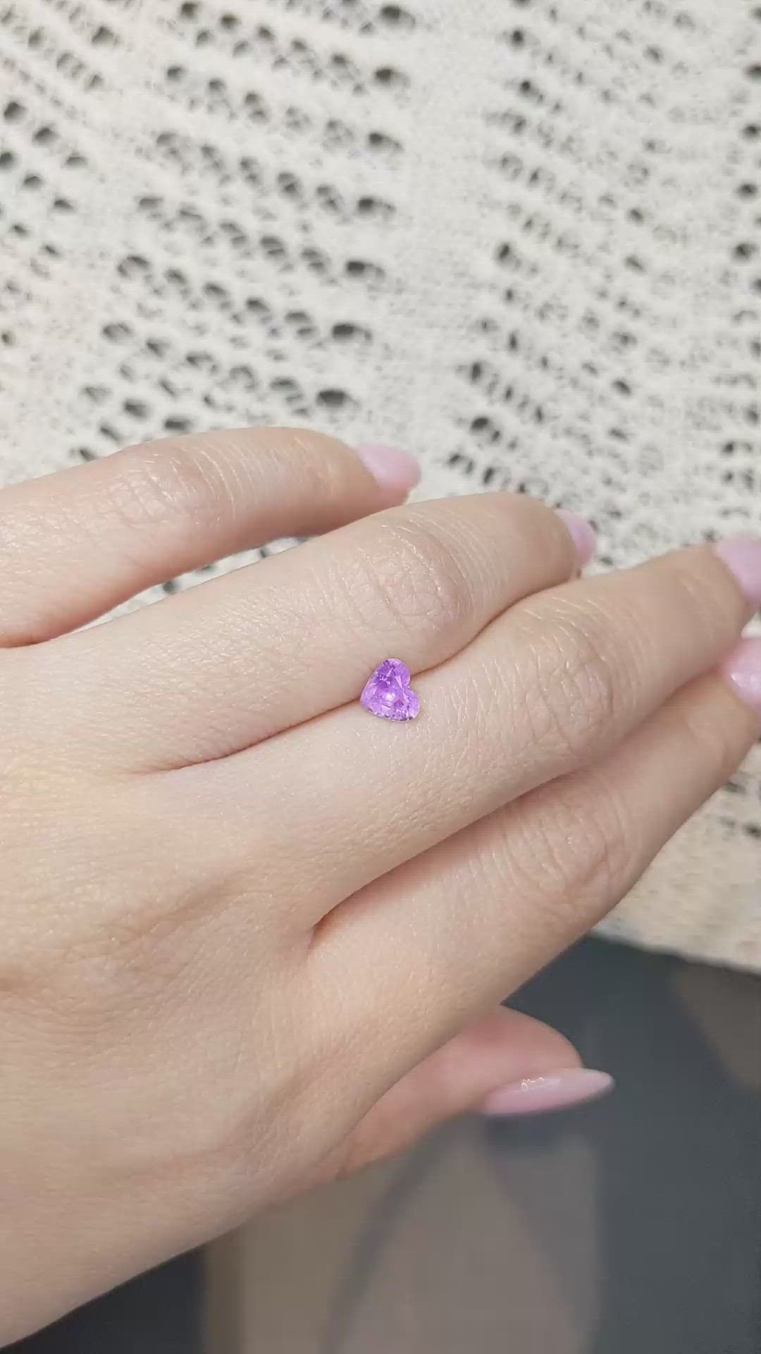 0.67 Ct. Purple Sapphire from Ceylon (Sri Lanka) Size Video