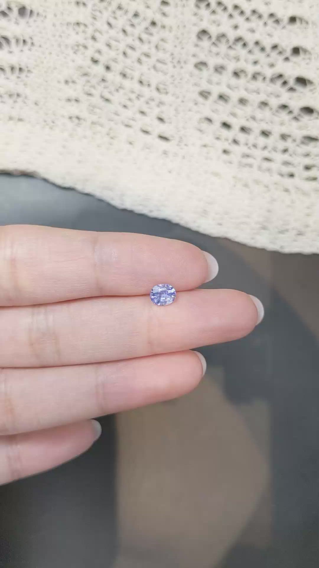 0.61 Ct. Blue Sapphire from Ceylon (Sri Lanka) Size Video