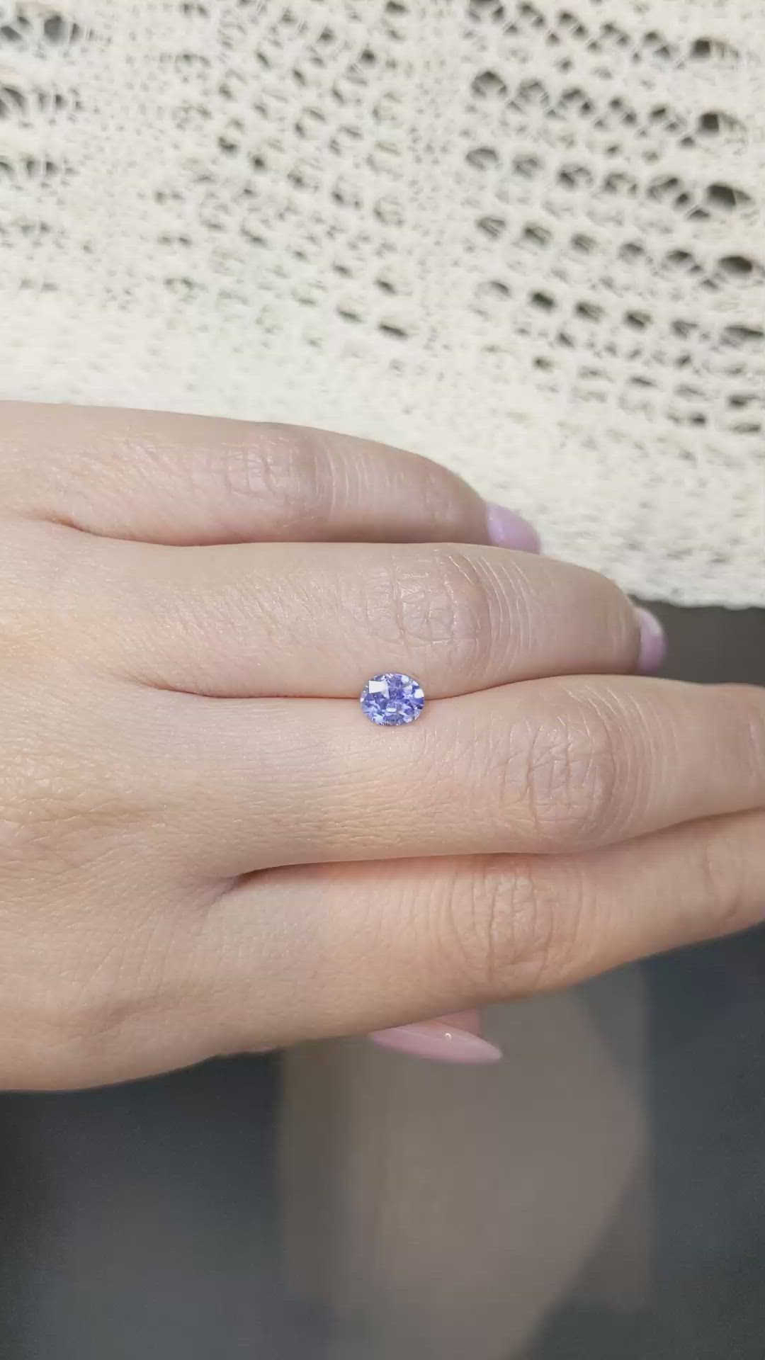 0.61 Ct. Blue Sapphire from Ceylon (Sri Lanka) Size Video