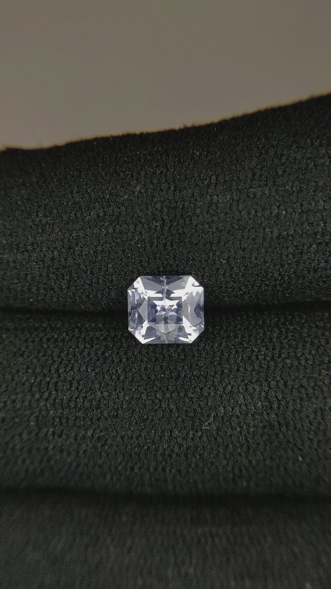 1.32 Ct. White Sapphire from Ceylon (Sri Lanka) Size Video