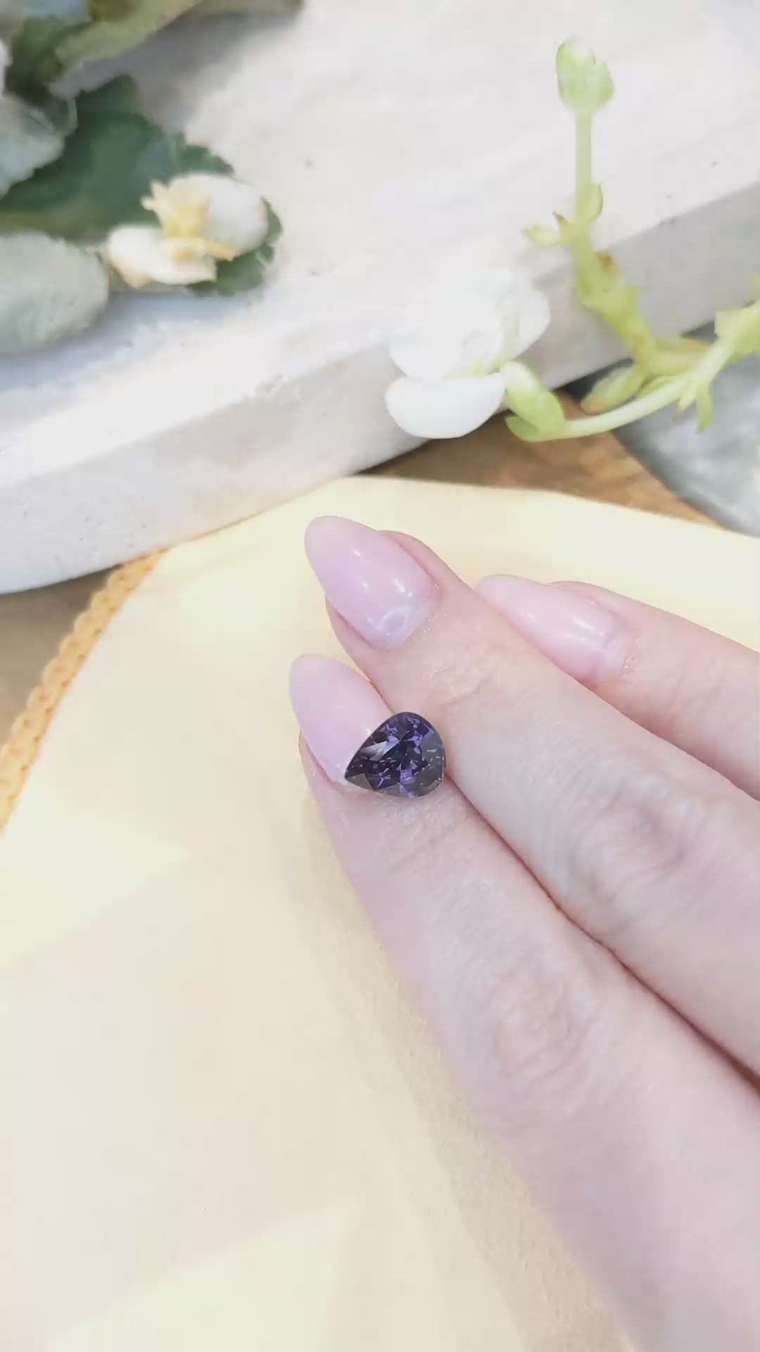3.58 Ct. Purple Sapphire from Ceylon (Sri Lanka) Size Video