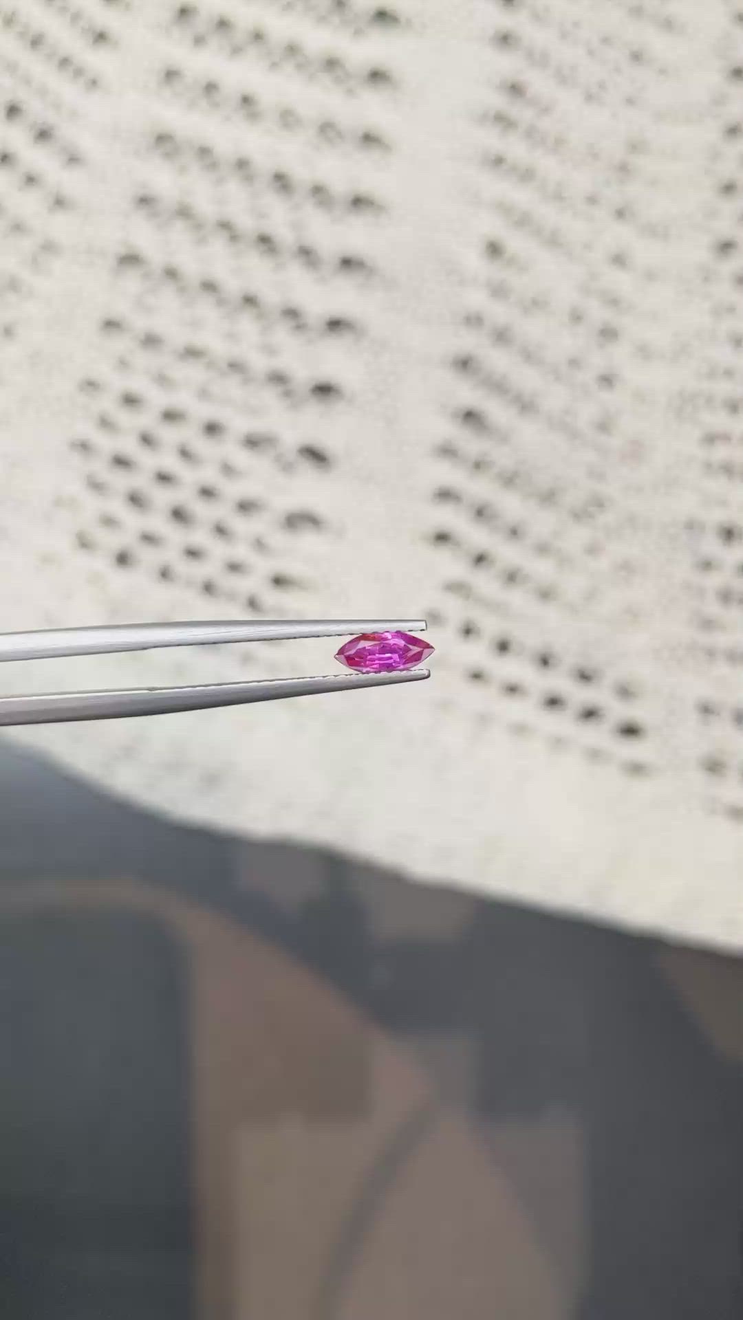 0.38 Ct. Reddish Pink Sapphire from Ceylon (Sri Lanka) Size Video
