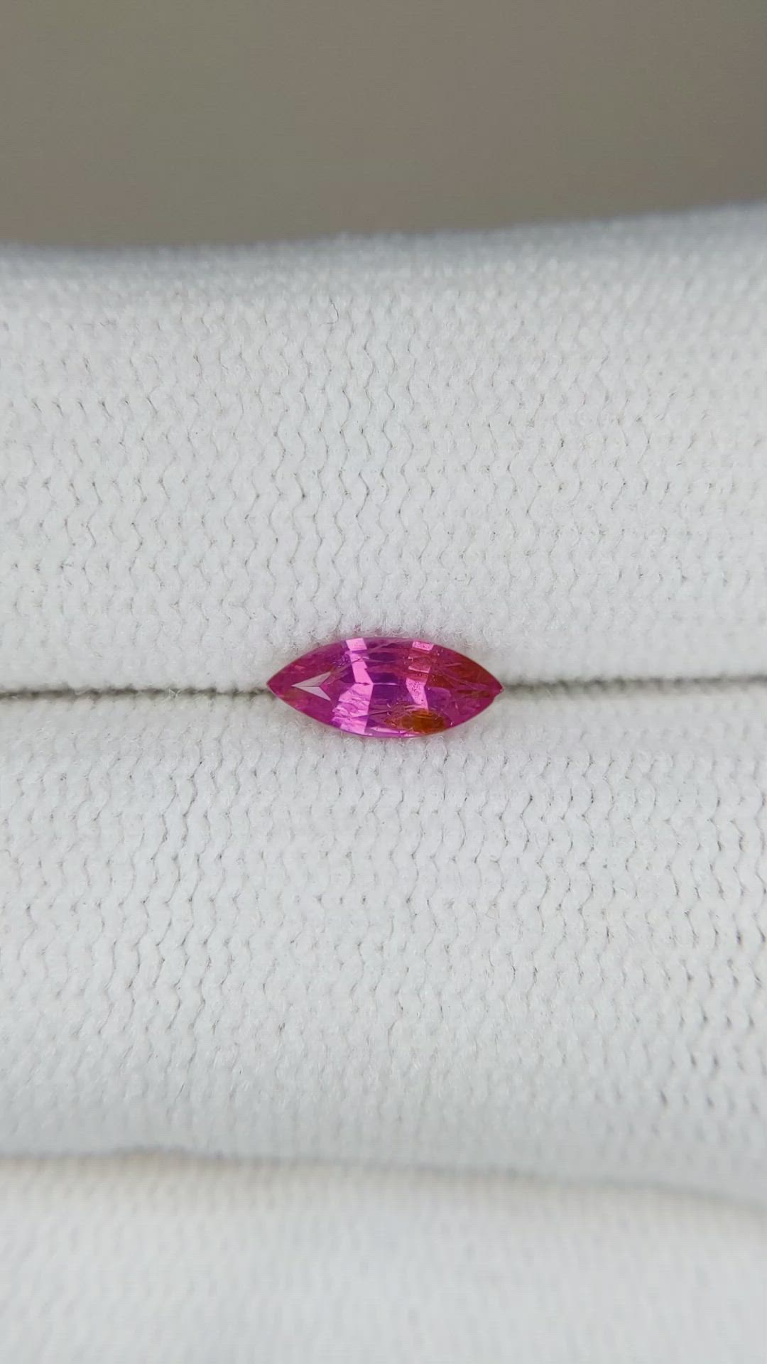 0.38 Ct. Reddish Pink Sapphire from Ceylon (Sri Lanka) Size Video