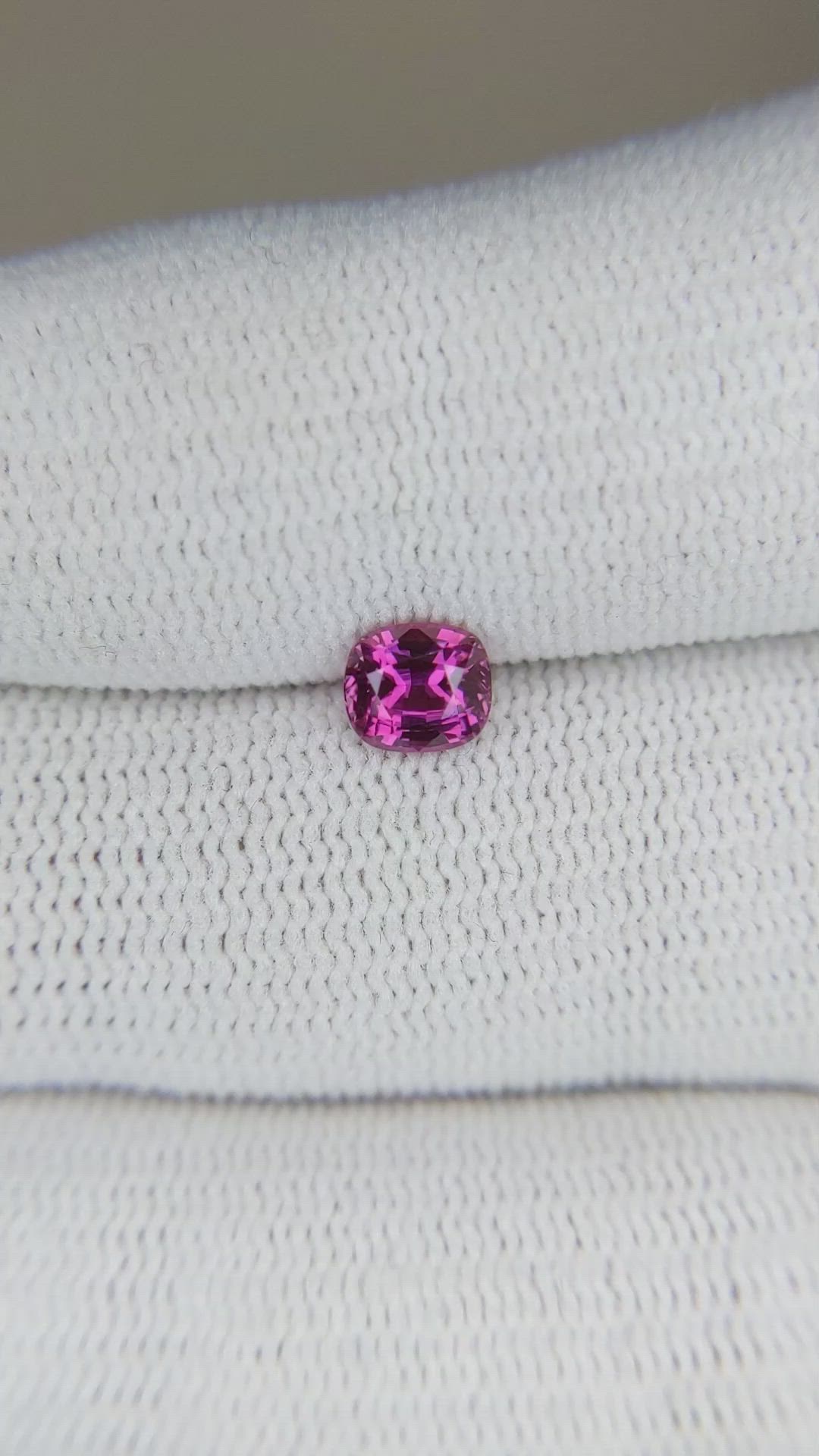 0.74 Ct. Purplish Pink Sapphire from Ceylon (Sri Lanka) Size Video