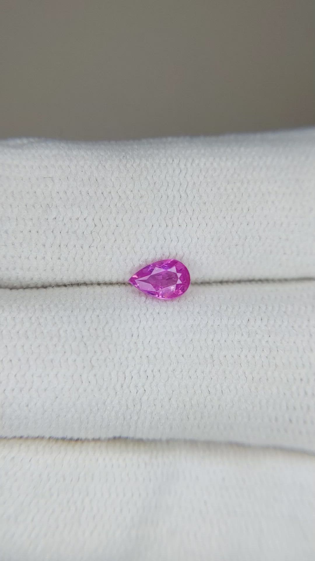0.39 Ct. Purplish Pink Sapphire from Ceylon (Sri Lanka) Size Video