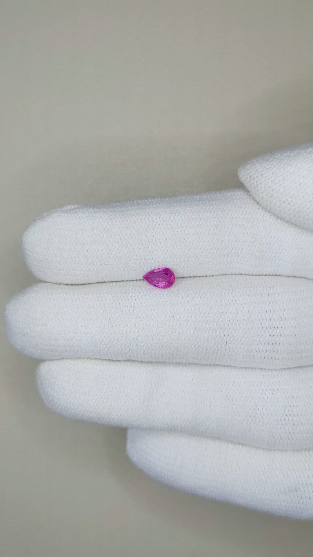 0.39 Ct. Purplish Pink Sapphire from Ceylon (Sri Lanka) Size Video