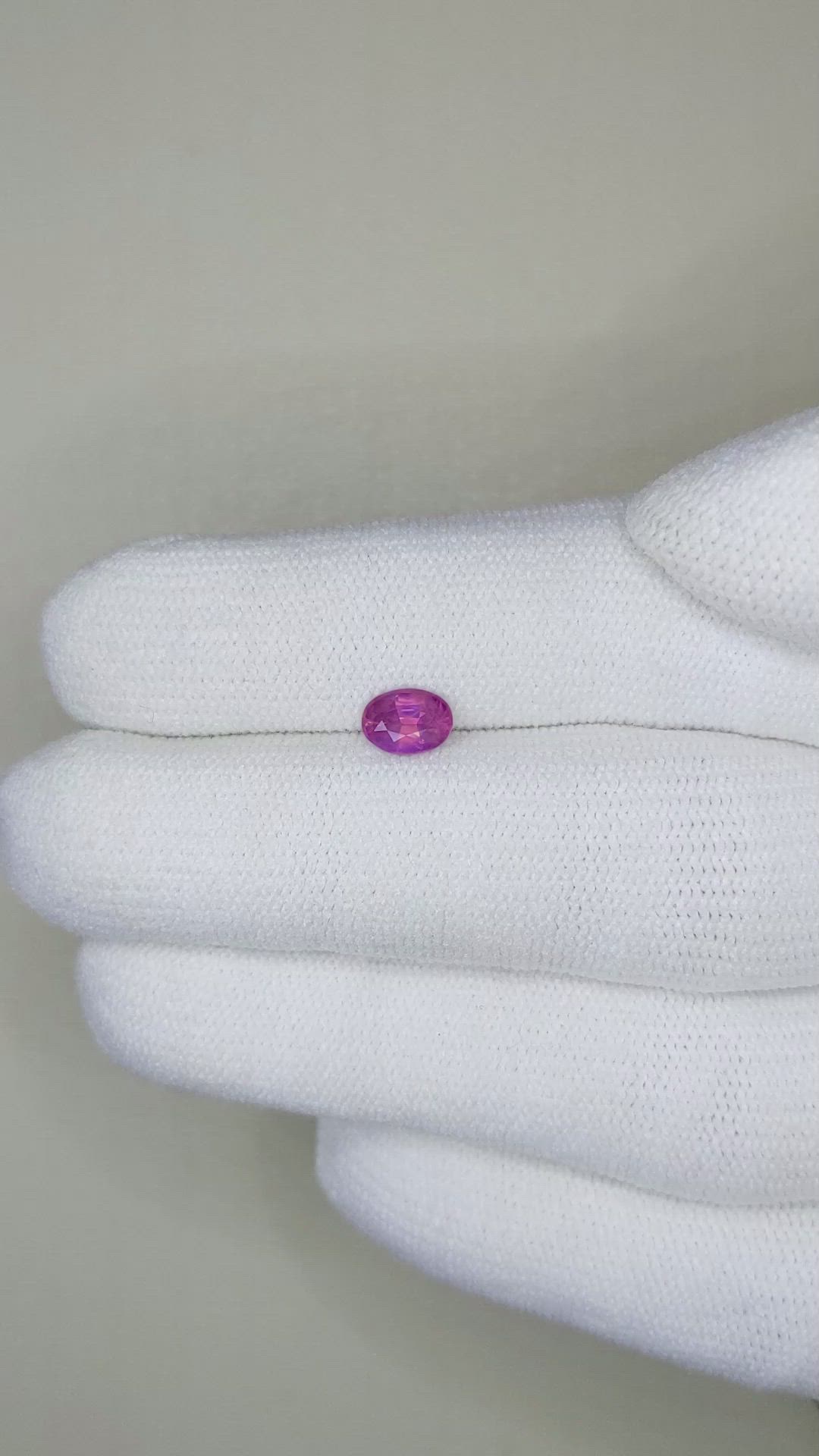0.59 Ct. Purplish Pink Sapphire from Ceylon (Sri Lanka) Size Video