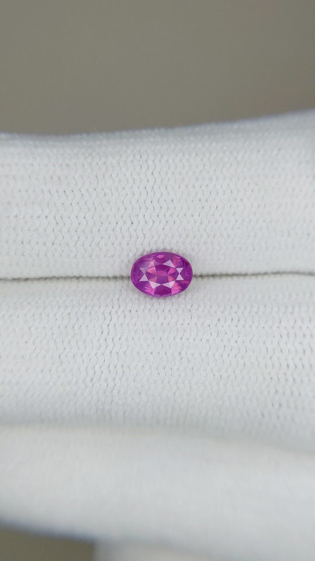 0.59 Ct. Purplish Pink Sapphire from Ceylon (Sri Lanka) Size Video