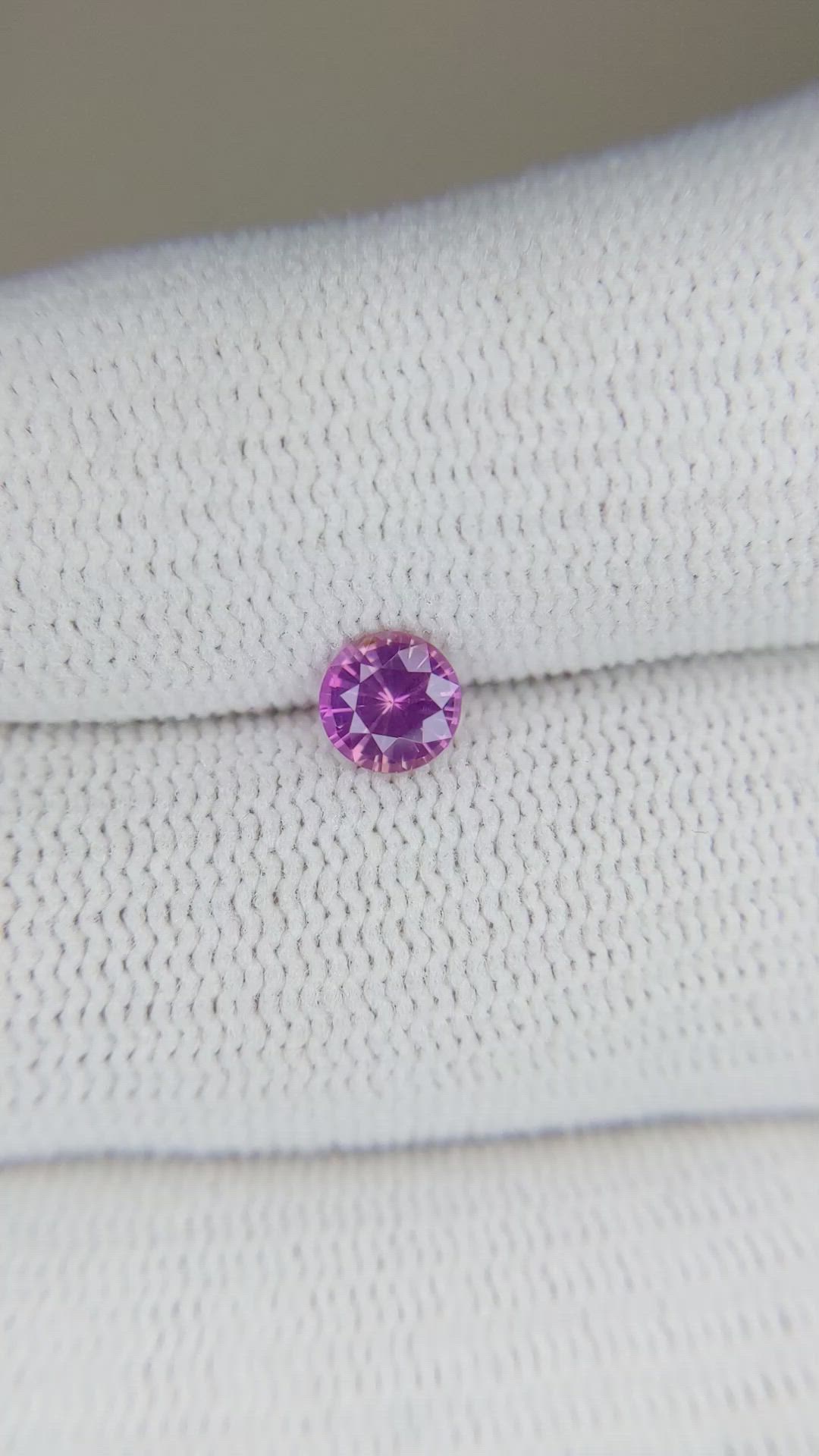 0.56 Ct. Pinkish Purple Sapphire from Ceylon (Sri Lanka) Size Video