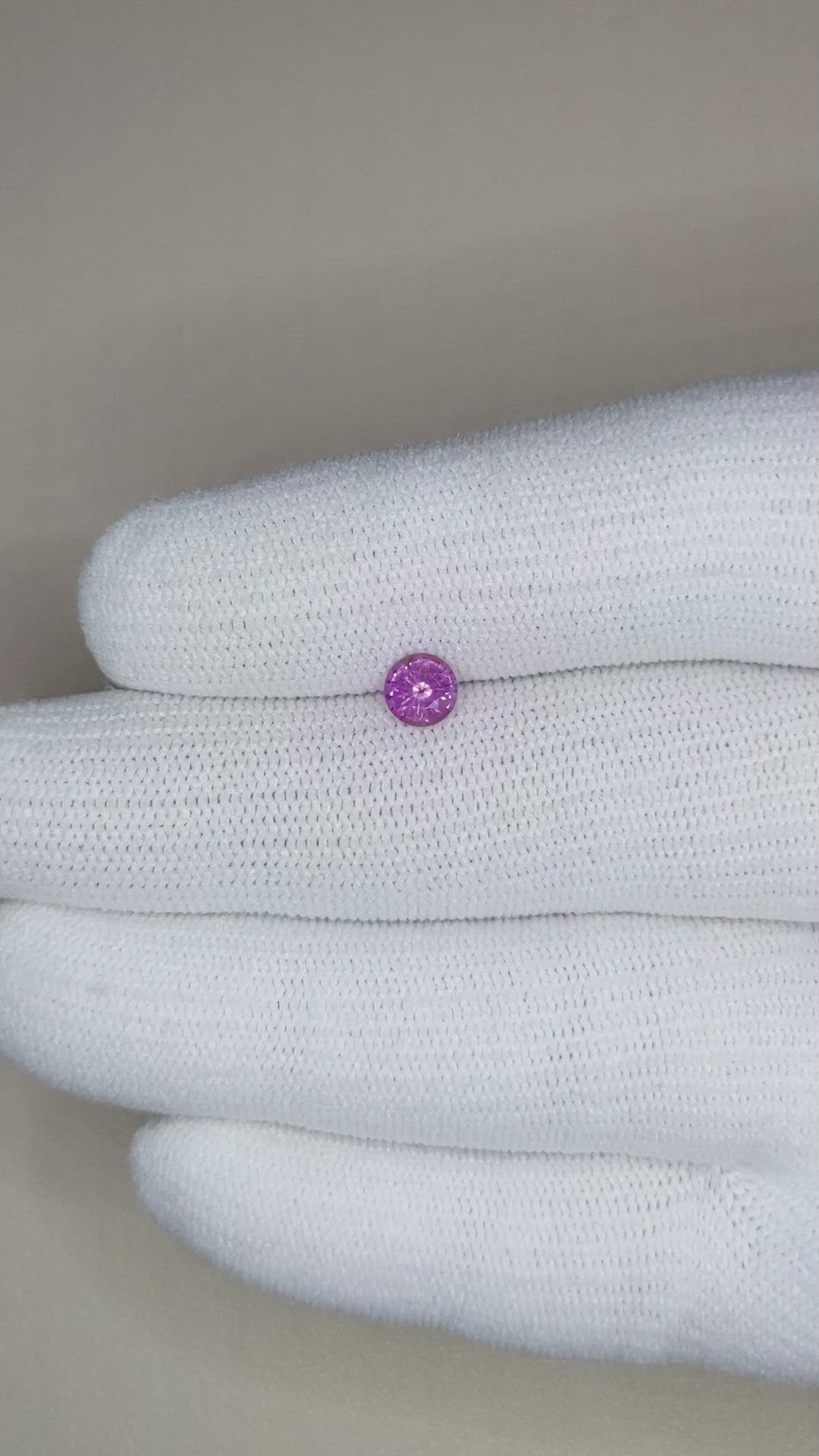 0.56 Ct. Pinkish Purple Sapphire from Ceylon (Sri Lanka) Size Video