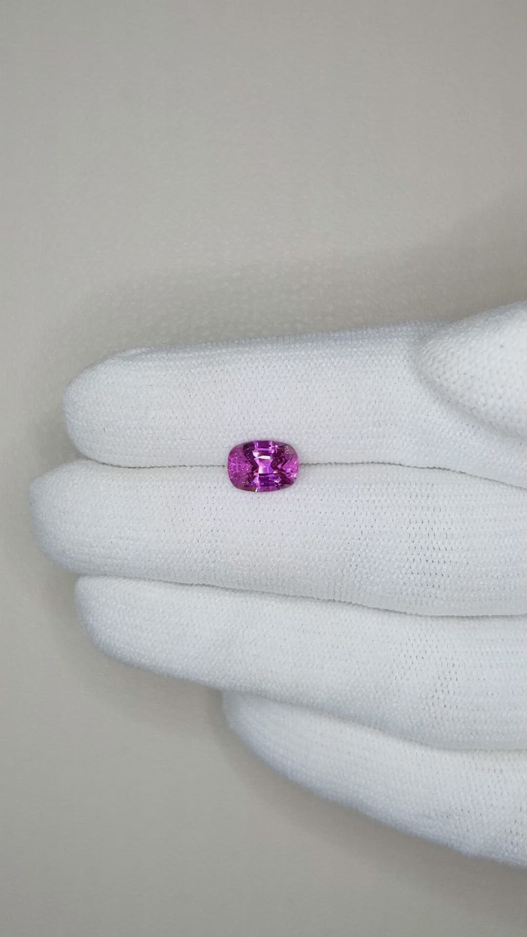 1.83 Ct. Purplish Pink Sapphire from Ceylon (Sri Lanka) Size Video