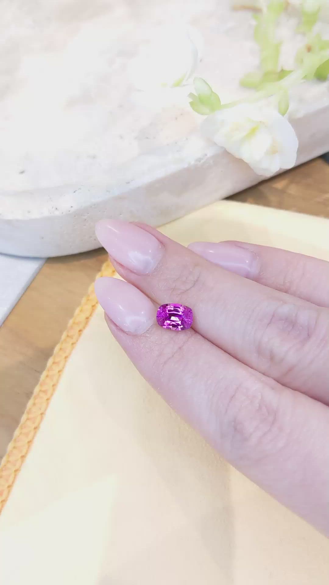 1.83 Ct. Purplish Pink Sapphire from Ceylon (Sri Lanka) Size Video