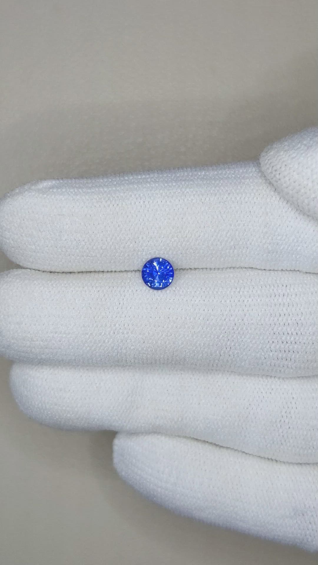 0.54 Ct. Blue Sapphire from Ceylon (Sri Lanka) Size Video