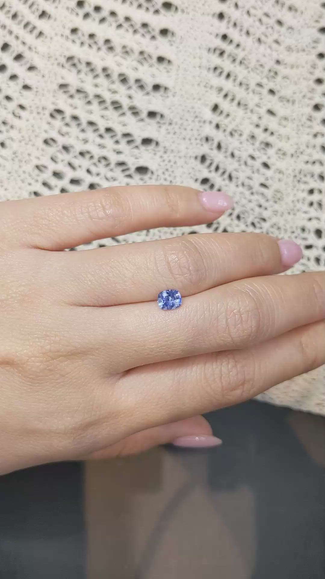 0.76 Ct. Blue Sapphire from Ceylon (Sri Lanka) Size Video