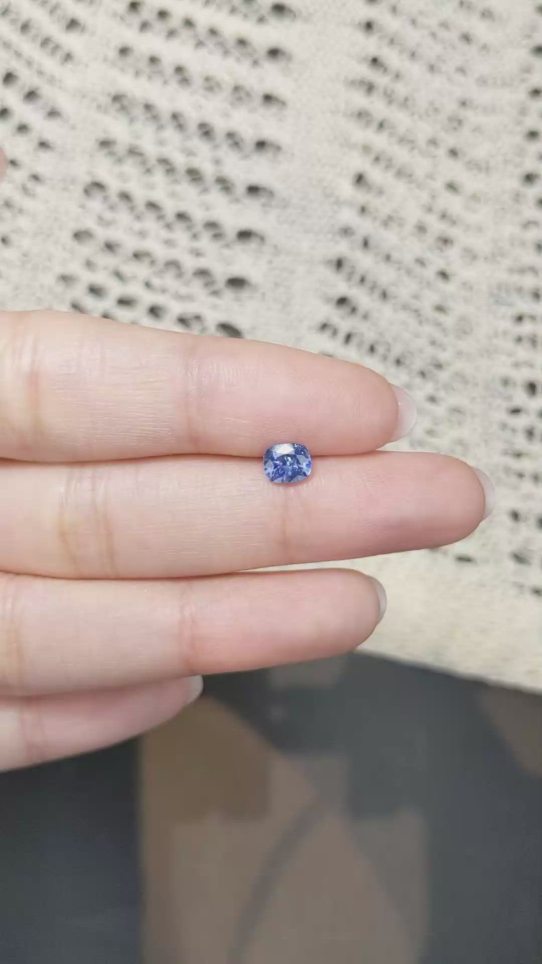 0.76 Ct. Blue Sapphire from Ceylon (Sri Lanka) Size Video