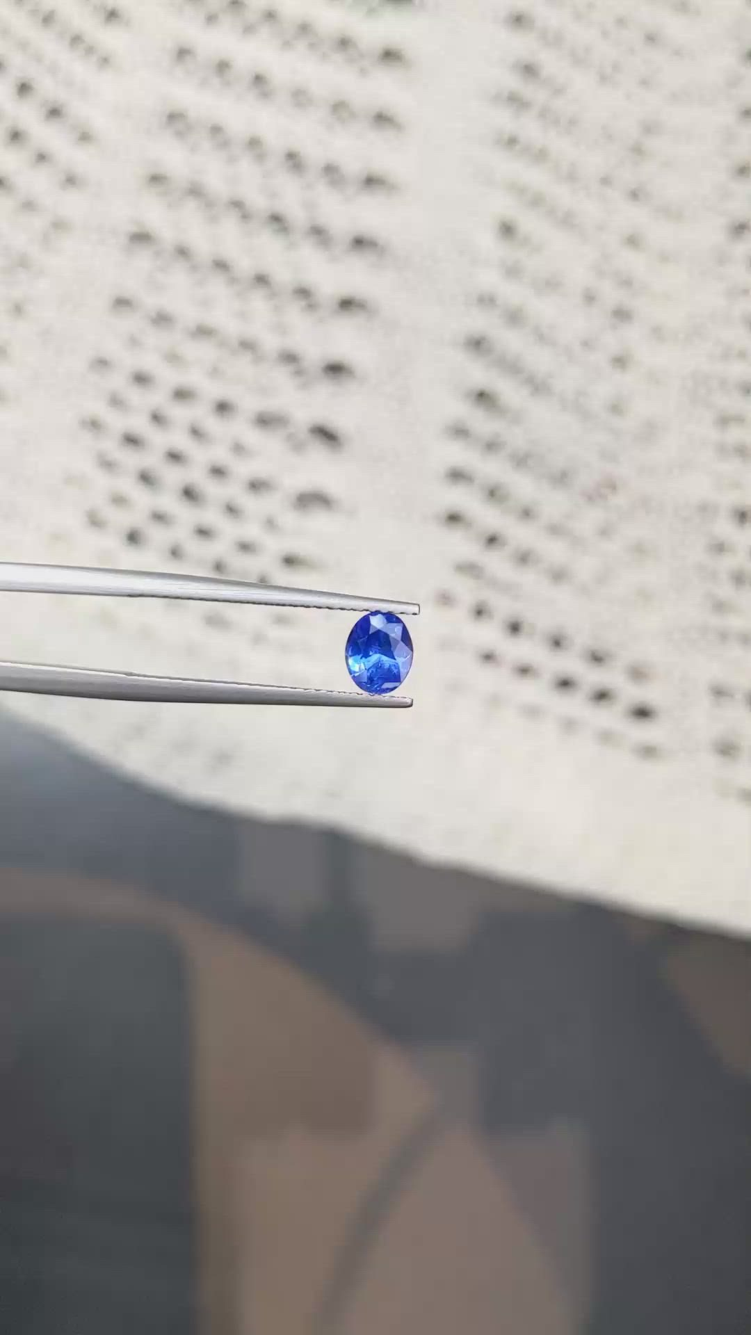 0.79 Ct. Blue Sapphire from Ceylon (Sri Lanka) Size Video
