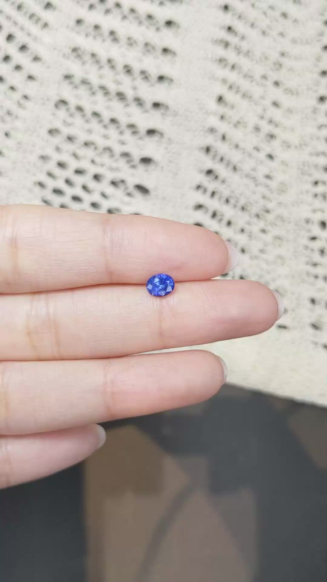 0.79 Ct. Blue Sapphire from Ceylon (Sri Lanka) Size Video