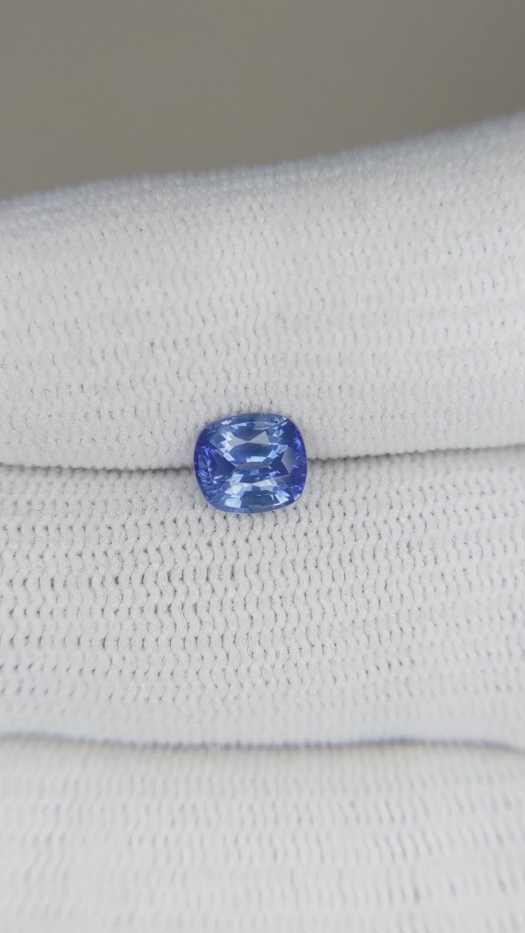1.11 Ct. Blue Sapphire from Ceylon (Sri Lanka) Size Video