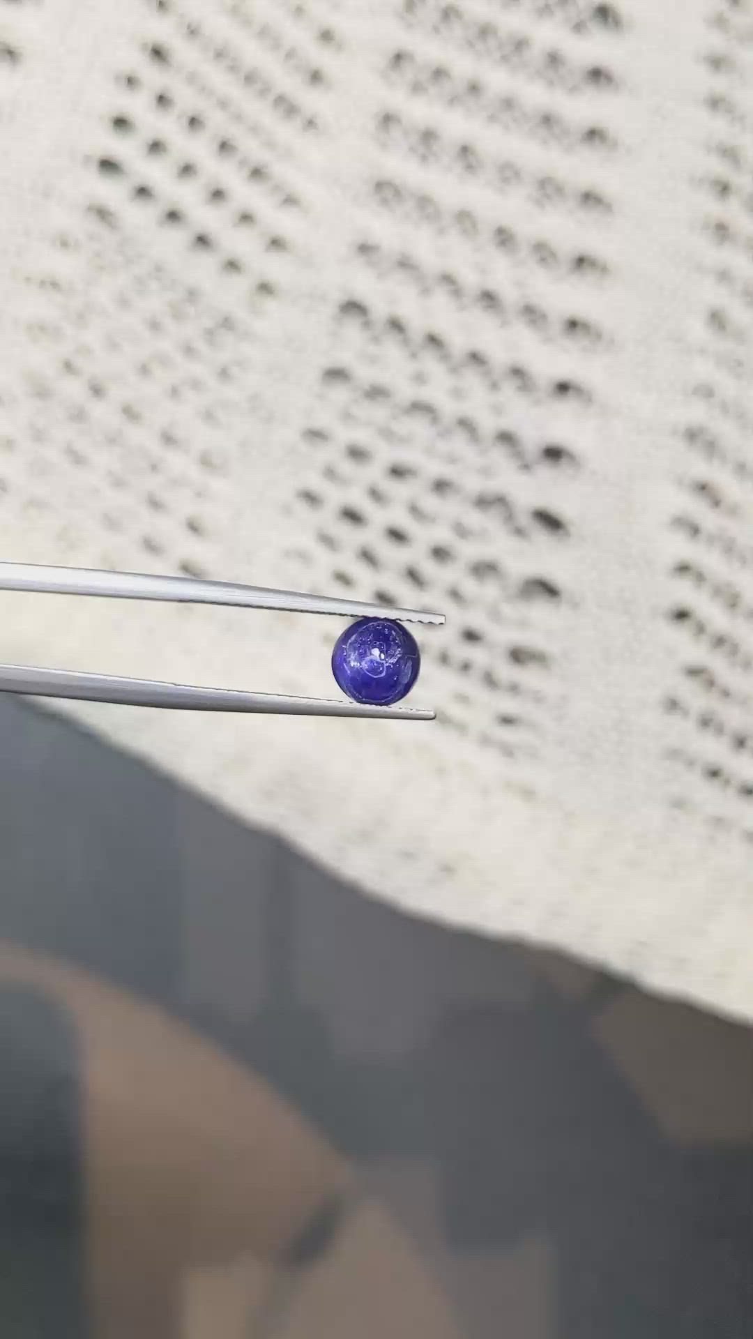 1.90 Ct. Blue Cabochon Sapphire from Ceylon (Sri Lanka) Size Video