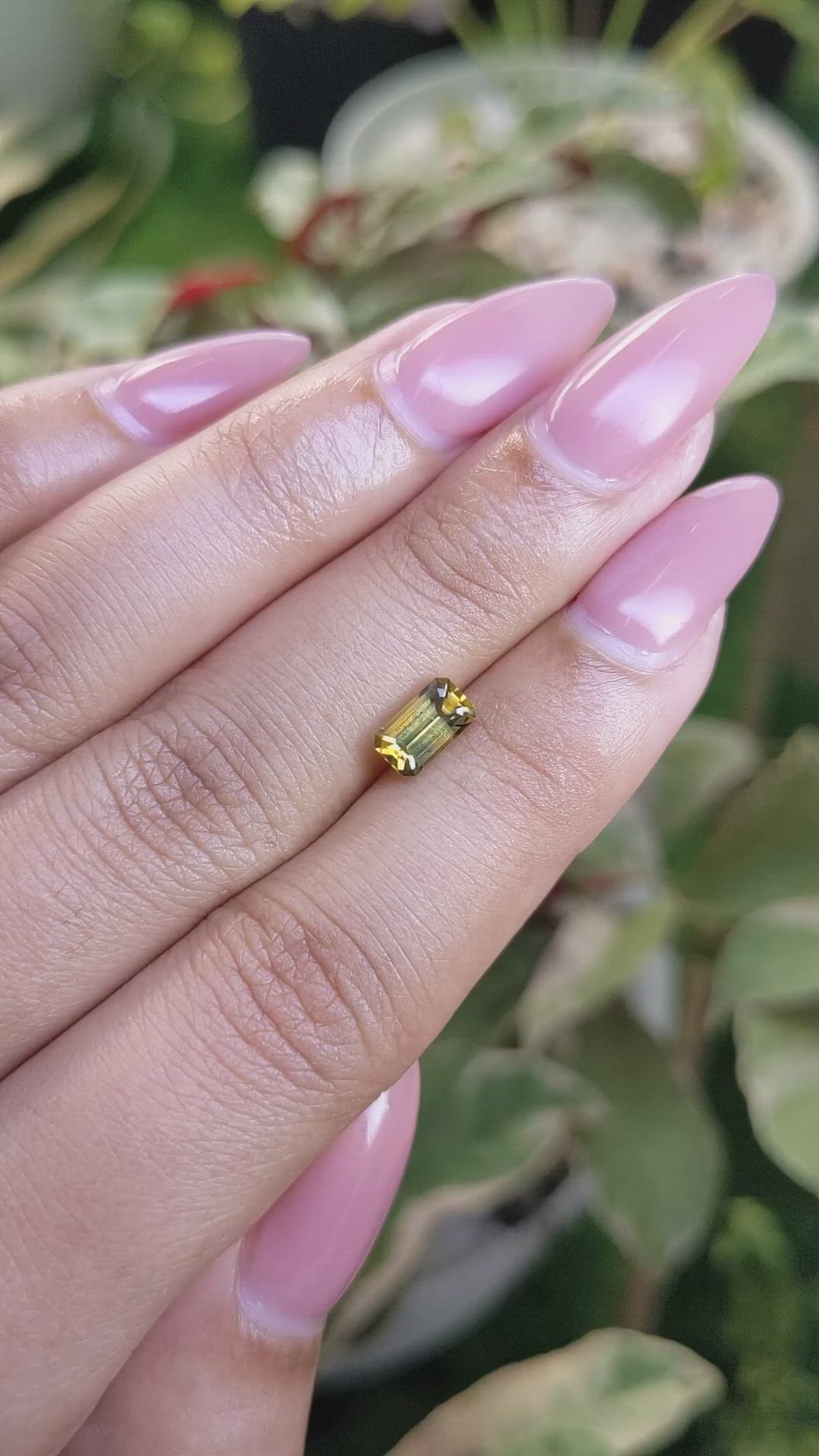 1.27 Ct. Greenish Yellow Sapphire from Ceylon (Sri Lanka) Size Video