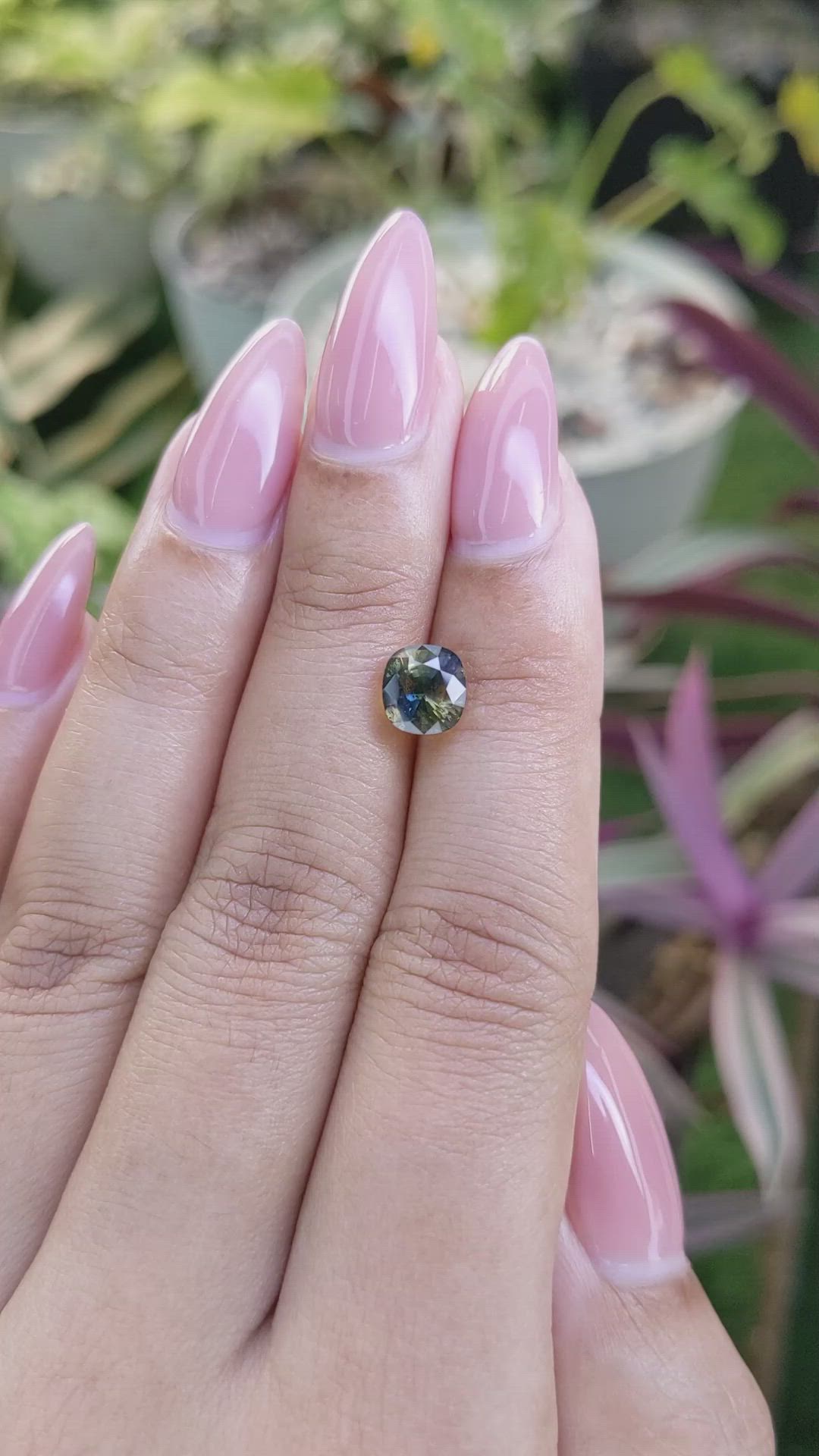 2.05 Ct. Bi Color Sapphire from Ceylon (Sri Lanka) Size Video