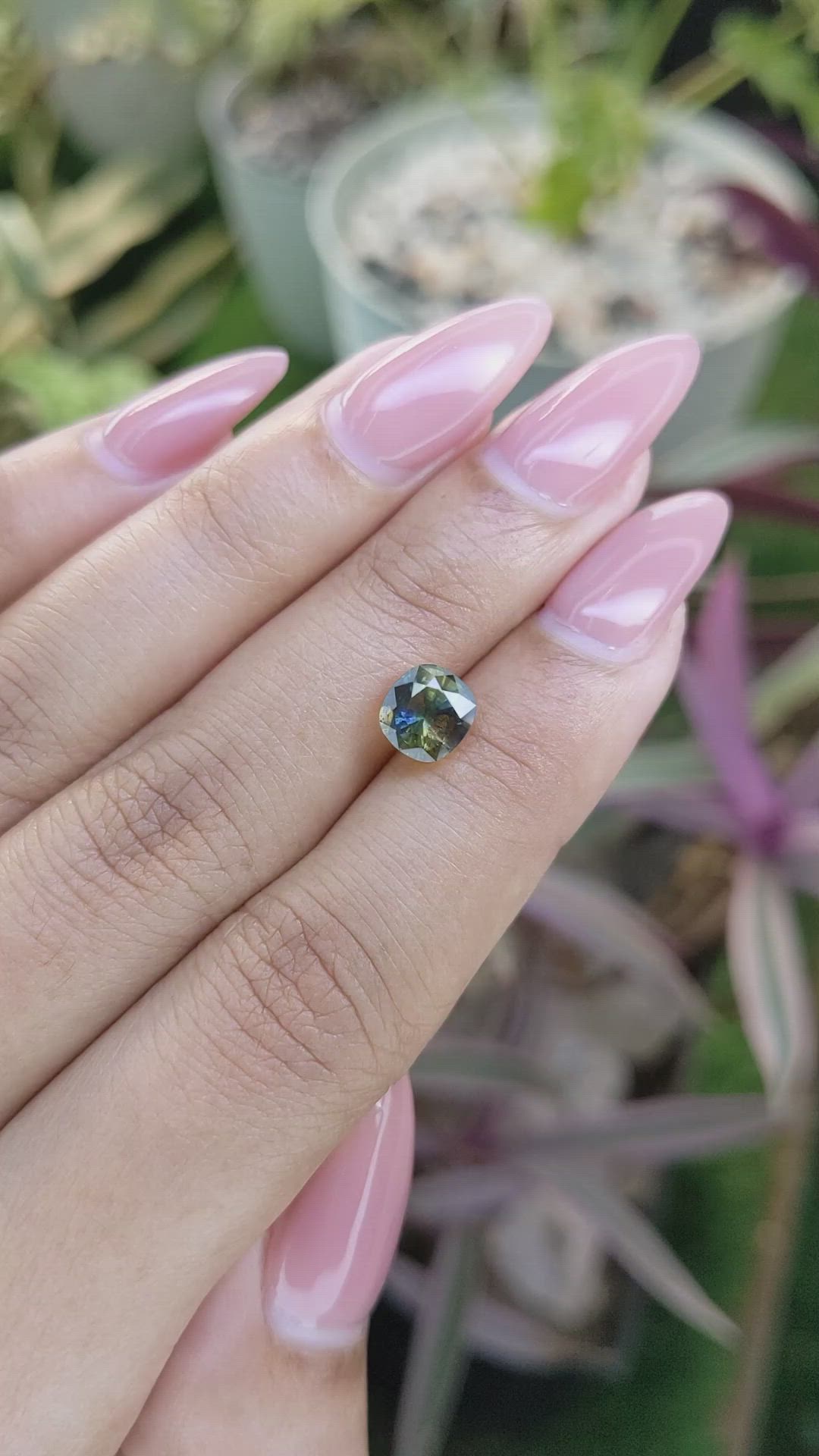 2.05 Ct. Bi Color Sapphire from Ceylon (Sri Lanka) Size Video