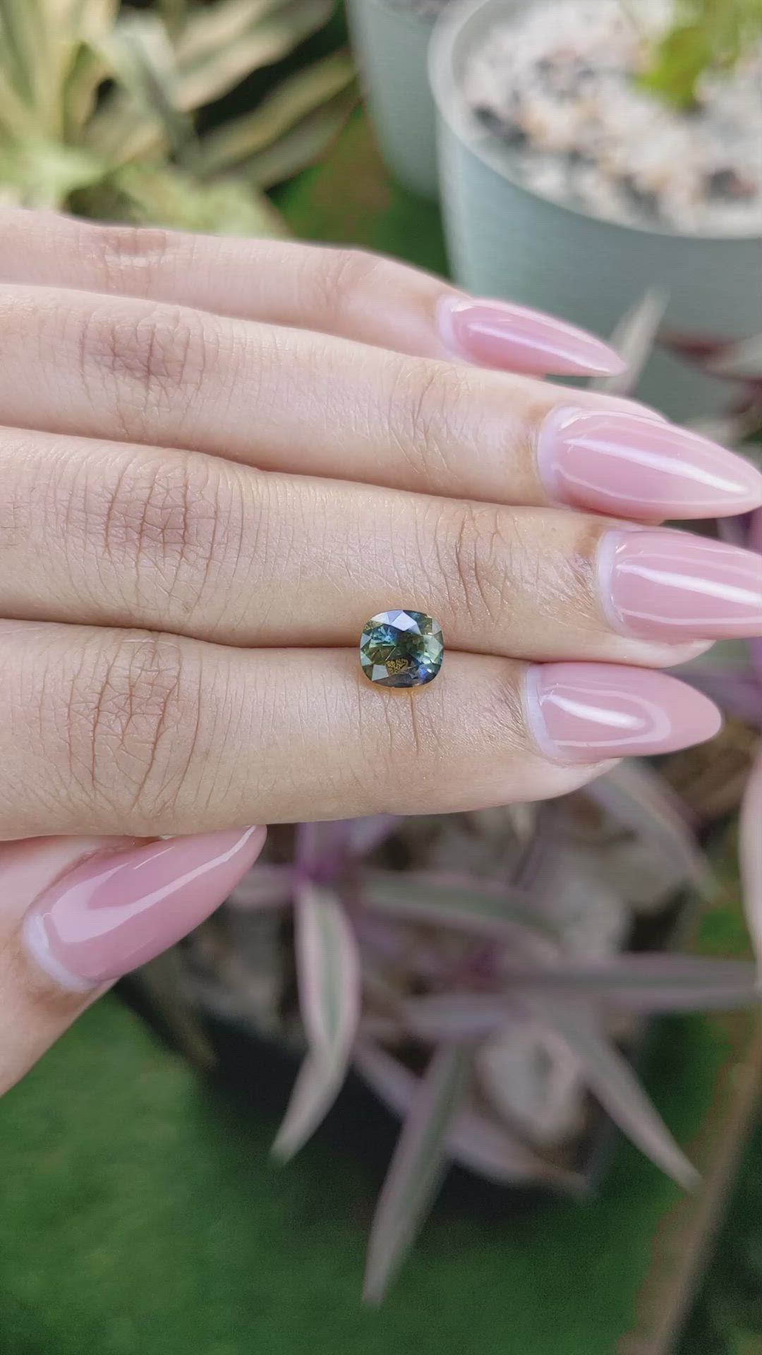 2.05 Ct. Bi Color Sapphire from Ceylon (Sri Lanka) Size Video