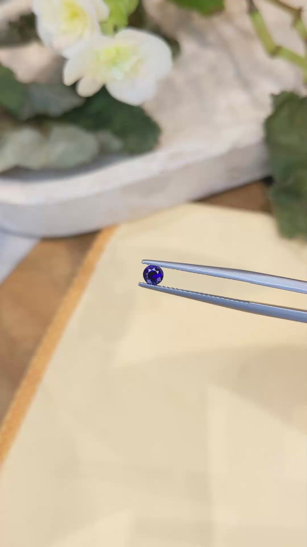 0.33 Ct. Blue Sapphire from Ceylon (Sri Lanka) Size Video