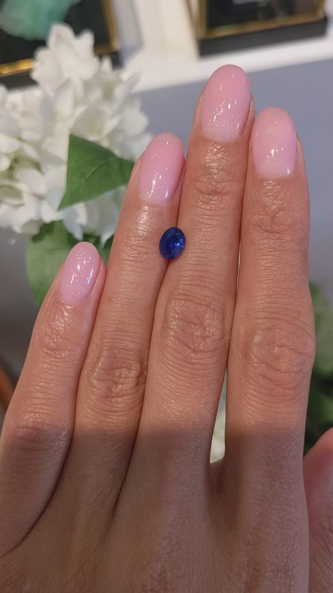 1.00 Ct. Blue Sapphire from Ceylon (Sri Lanka) Size Video