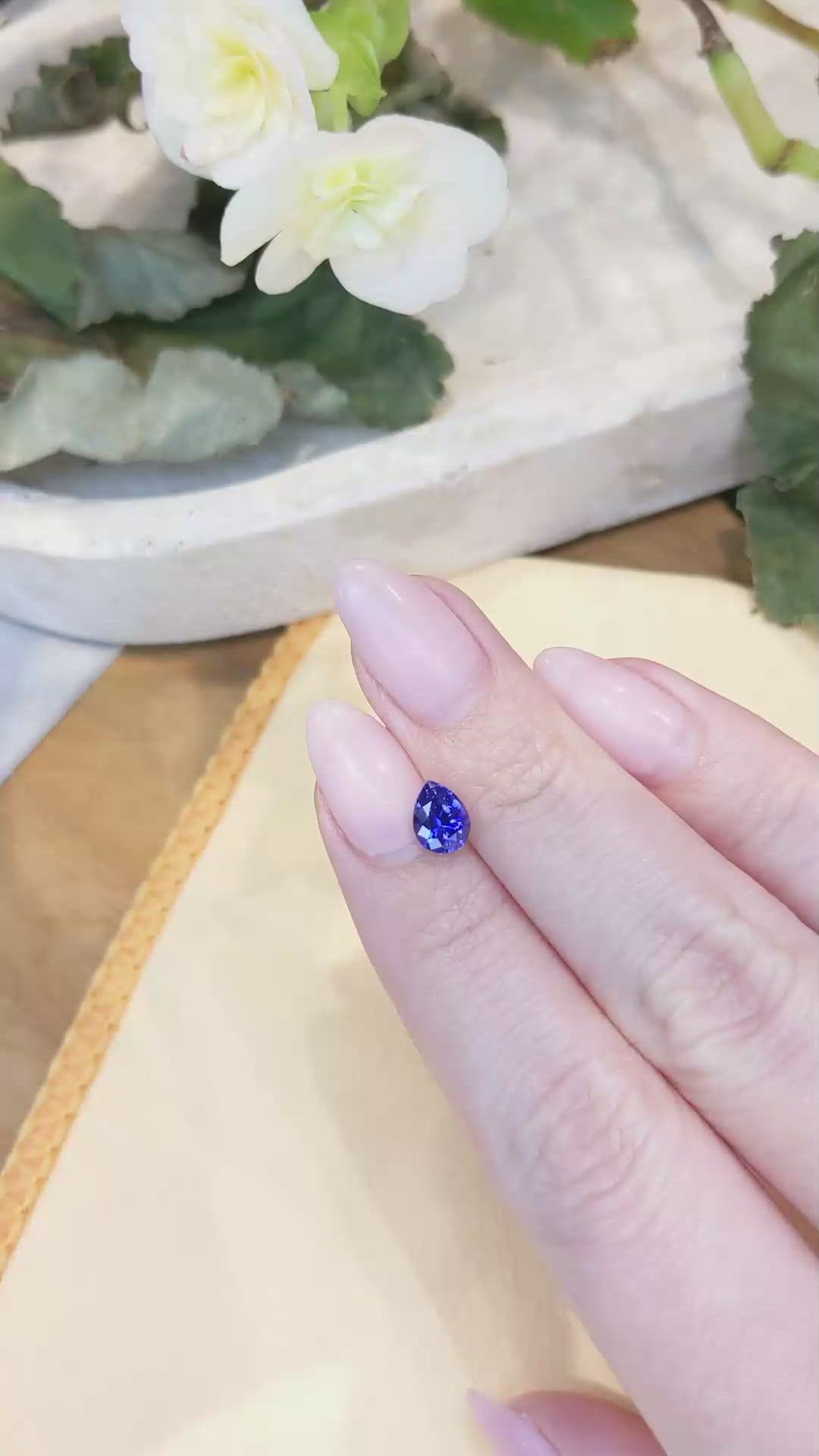 1.15 Ct. Blue Sapphire from Ceylon (Sri Lanka) Size Video