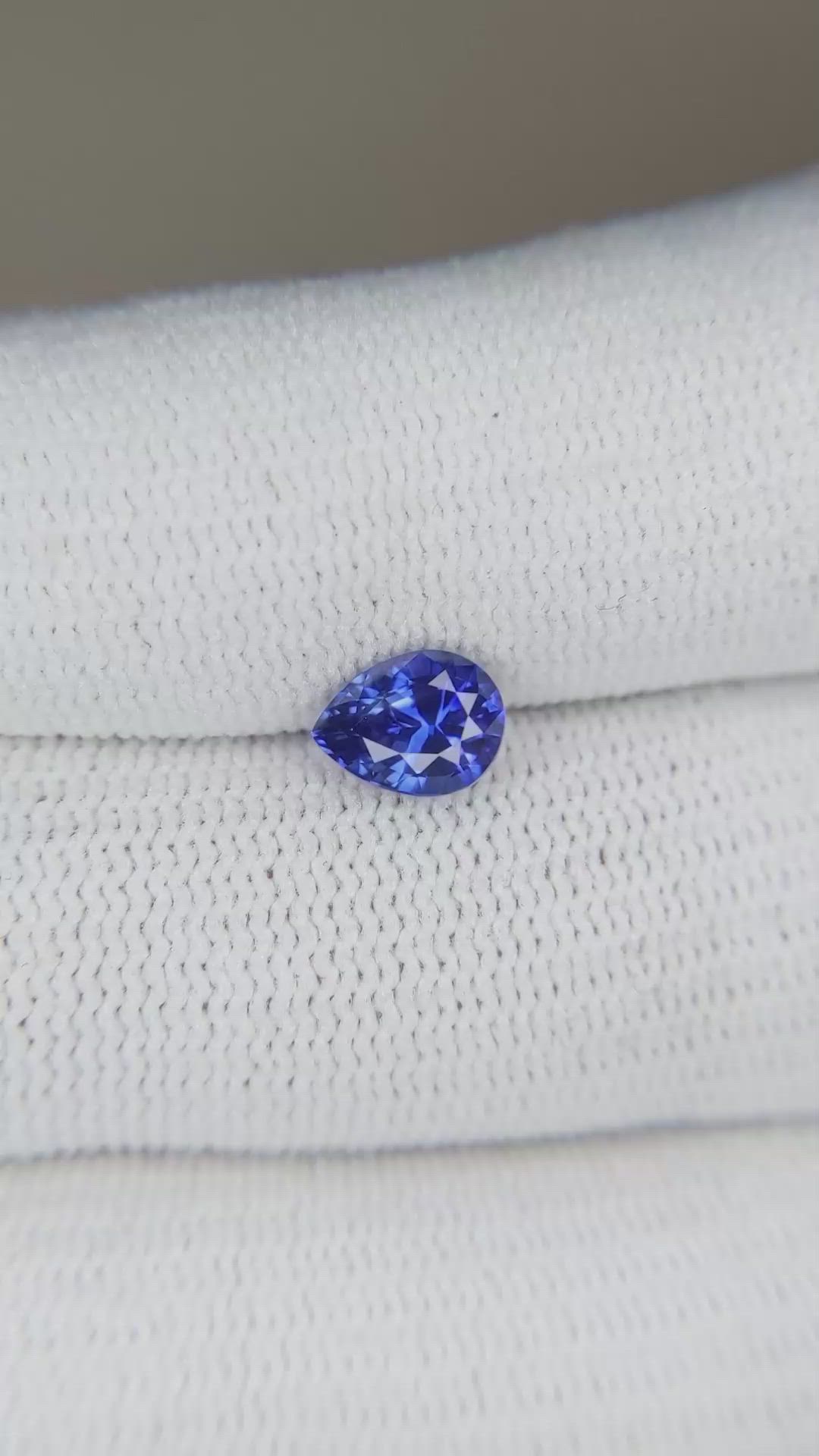 1.15 Ct. Blue Sapphire from Ceylon (Sri Lanka) Size Video
