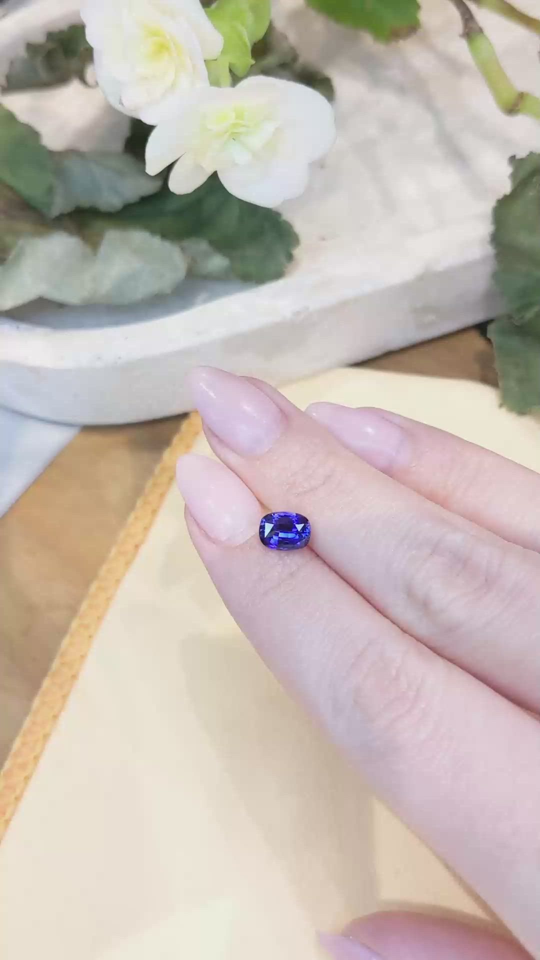 1.42 Ct. Blue Sapphire from Ceylon (Sri Lanka) Size Video