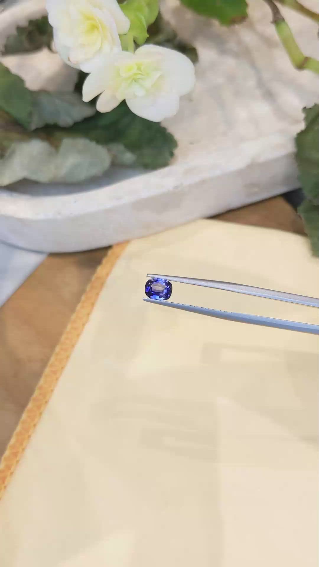 1.16 Ct. Blue Sapphire from Ceylon (Sri Lanka) Size Video