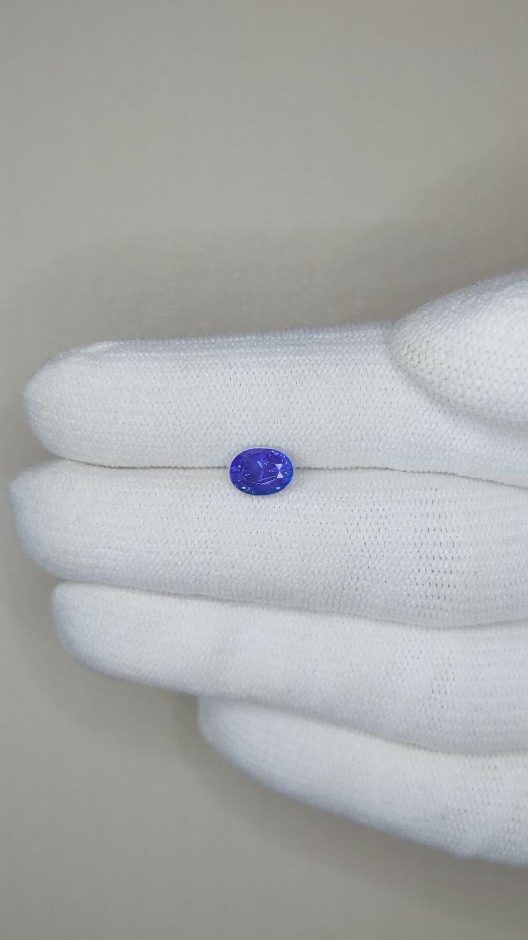 1.19 Ct. Purplish Blue Sapphire from Ceylon (Sri Lanka) Size Video