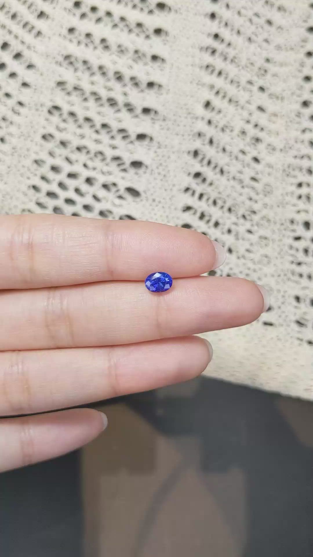 1.19 Ct. Purplish Blue Sapphire from Ceylon (Sri Lanka) Size Video