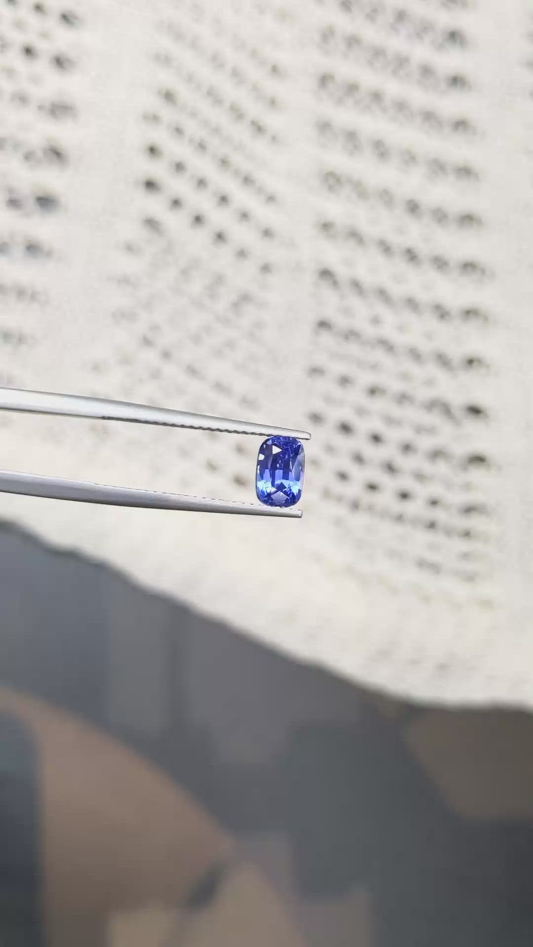1.24 Ct. Blue Sapphire from Ceylon (Sri Lanka) Size Video