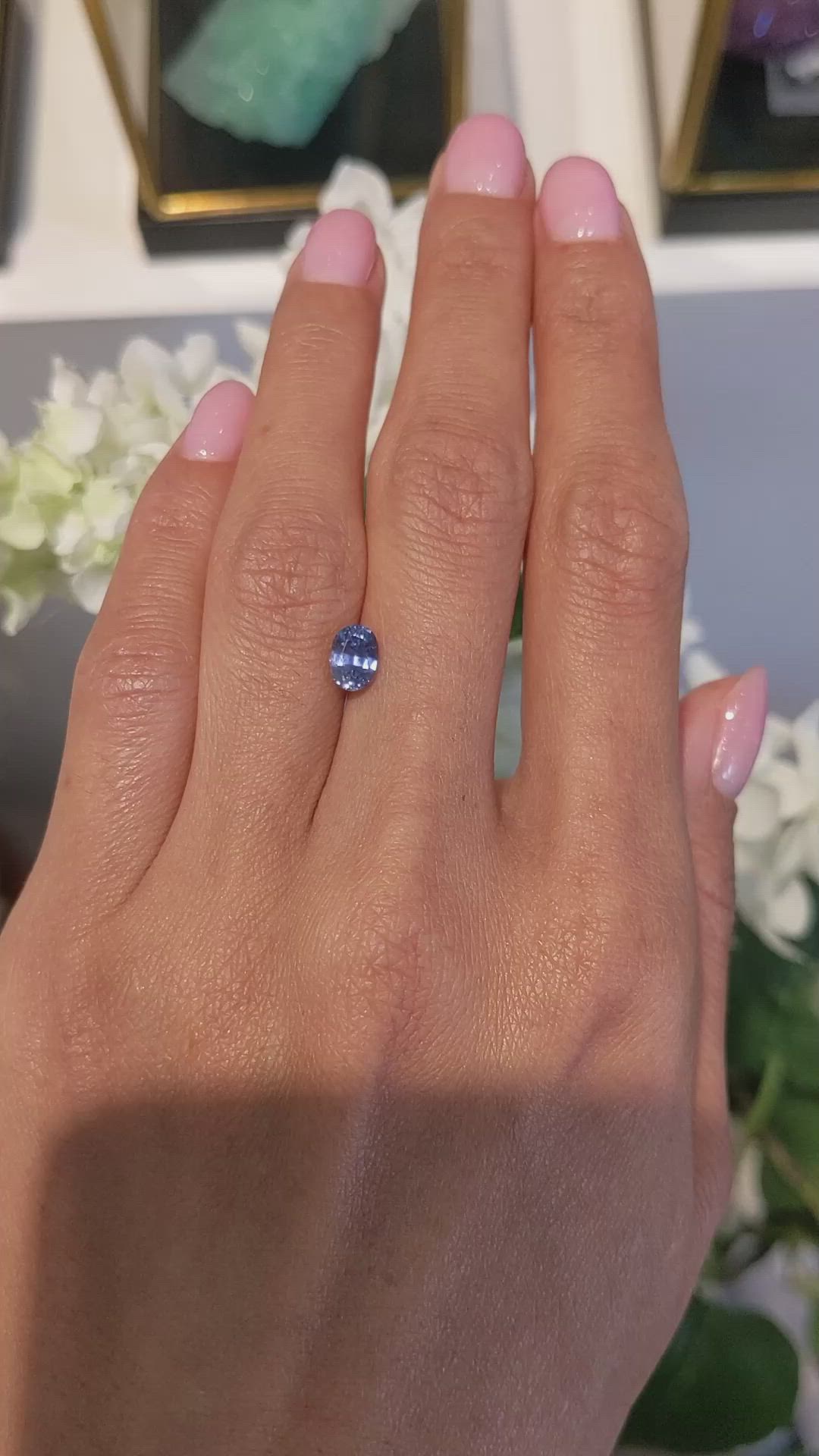 1.24 Ct. Blue Sapphire from Ceylon (Sri Lanka) Size Video