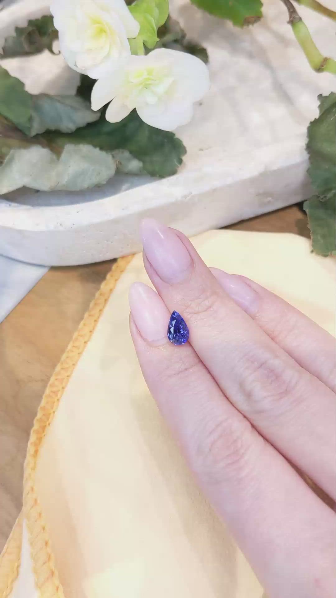 1.66 Ct. Blue Sapphire from Ceylon (Sri Lanka) Size Video