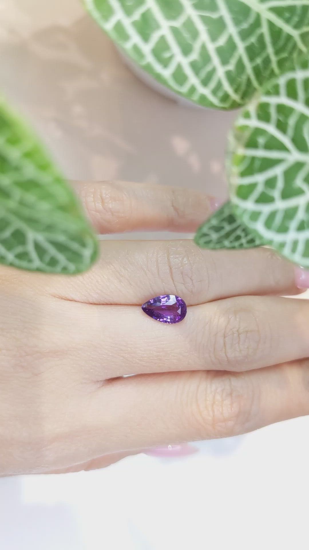 2.03 Ct. Purple Sapphire from Ceylon (Sri Lanka) Size Video