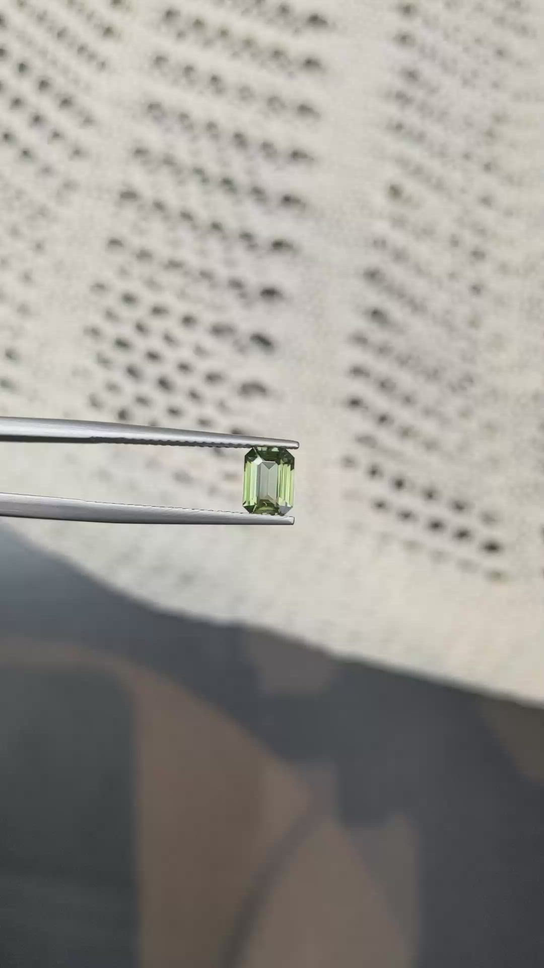 1.04 Ct. Green Sapphire from Madagascar Size Video