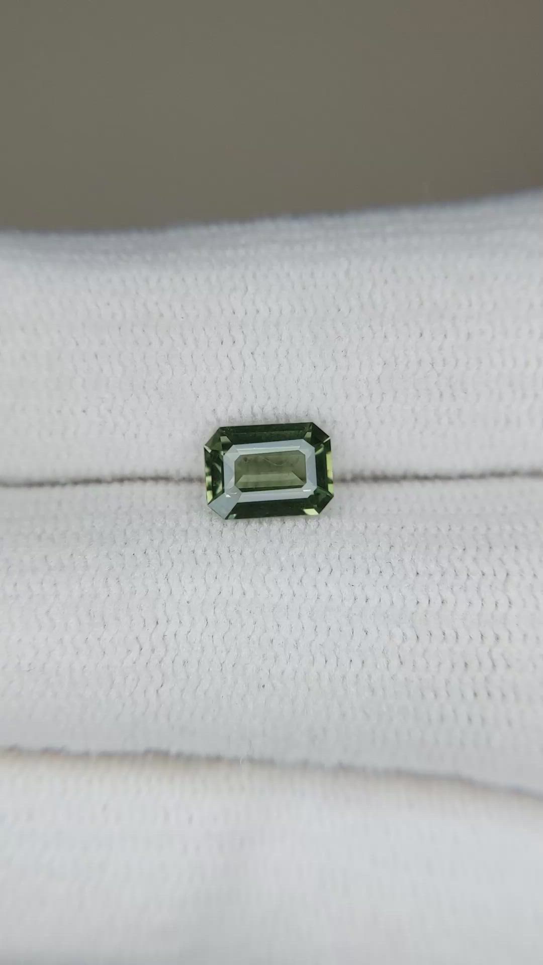 1.04 Ct. Green Sapphire from Madagascar Size Video