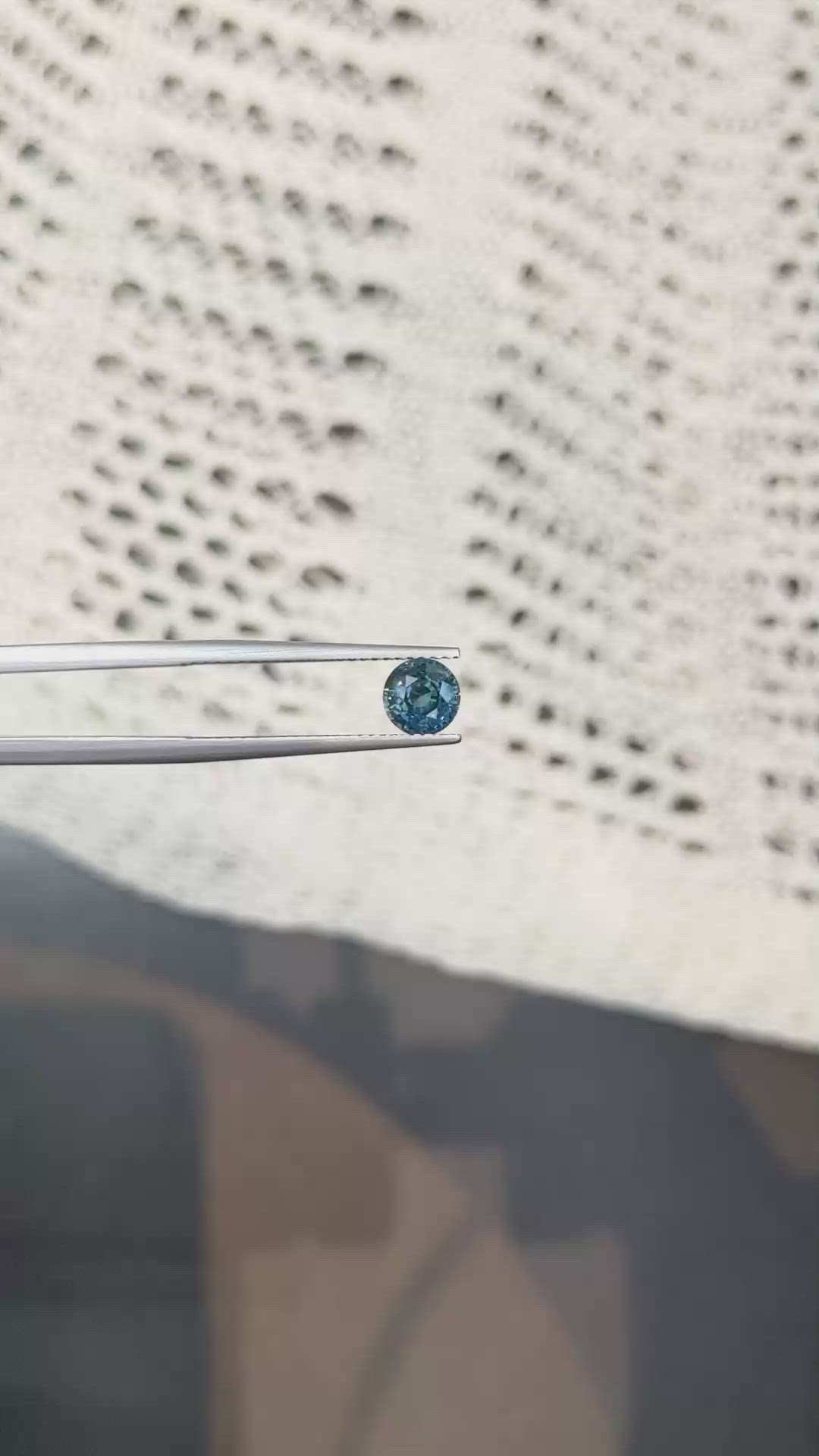 1.28 Ct. Greenish Blue Sapphire from Madagascar Size Video