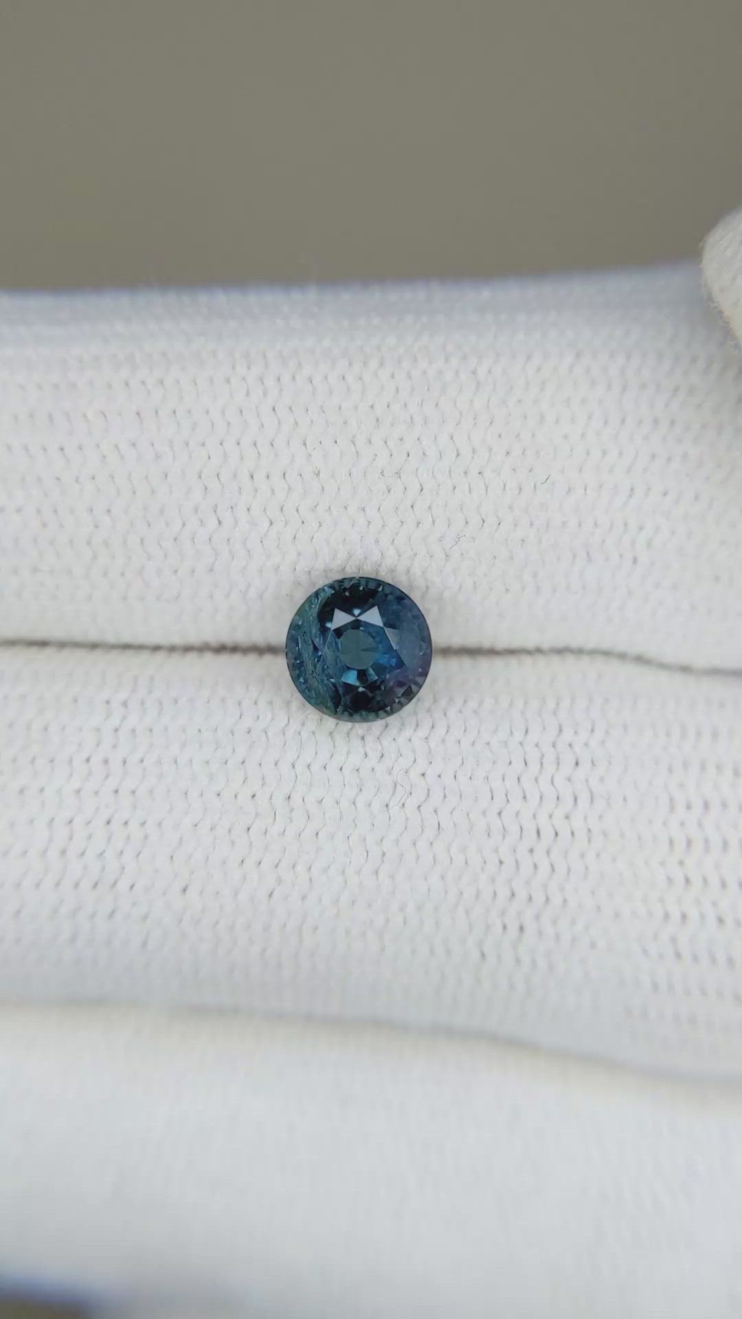 1.28 Ct. Greenish Blue Sapphire from Madagascar Size Video