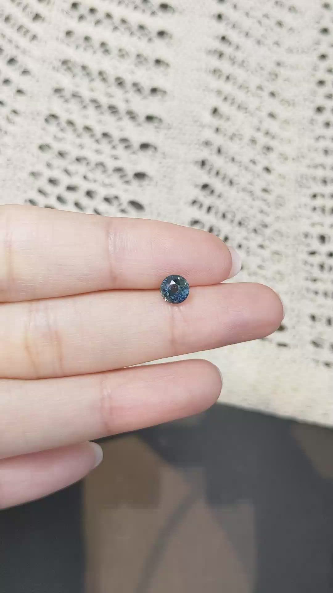 1.28 Ct. Greenish Blue Sapphire from Madagascar Size Video